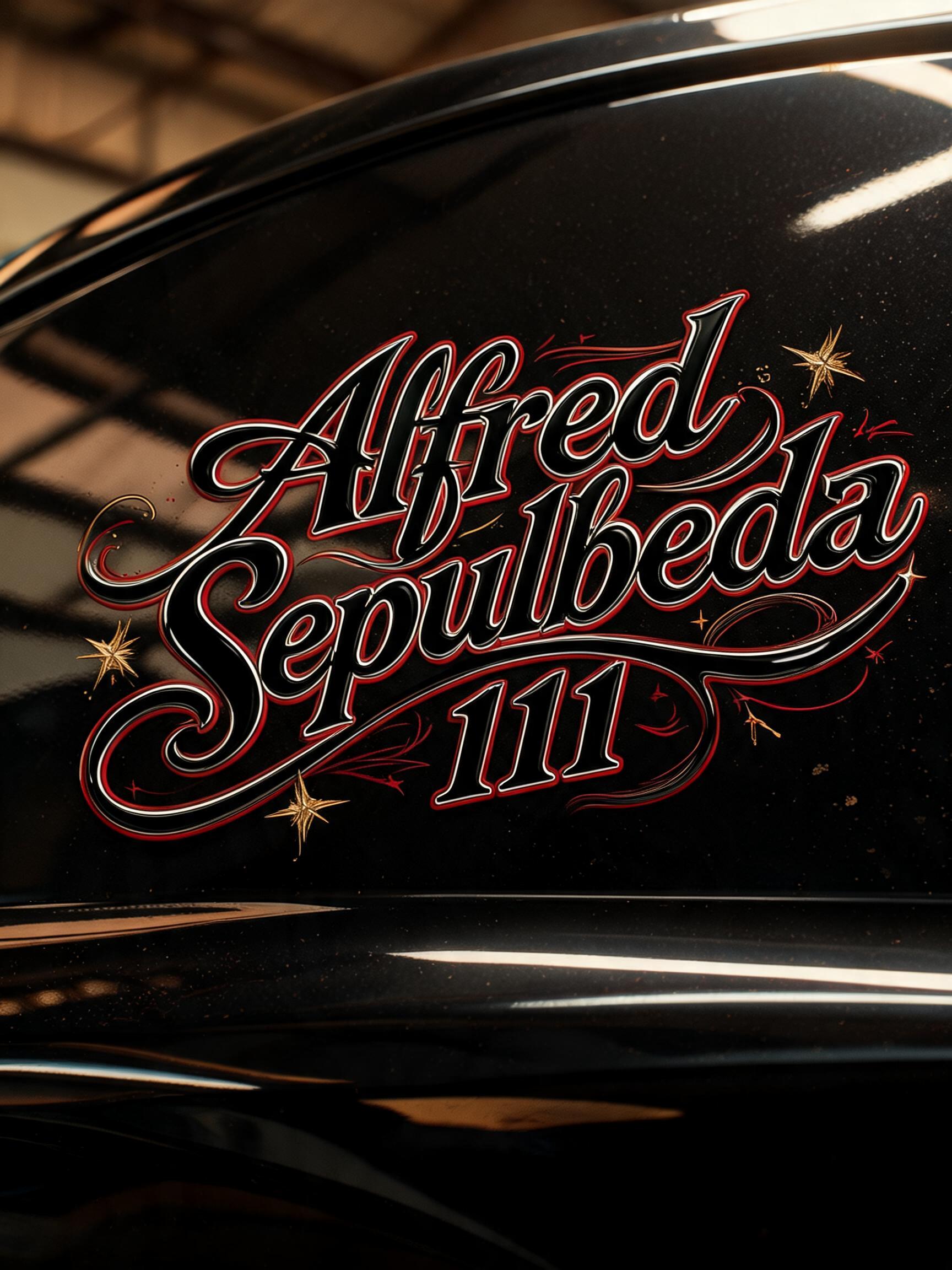 "Alfred Sepulbeda 111" — Chicano | AI Text Effect Generator