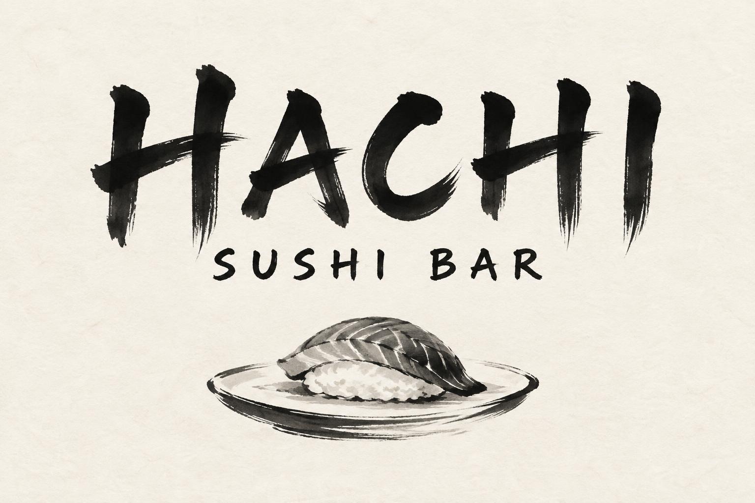 "HACHI
SUSHI BAR" — Brush Japanese Ink | AI Text Effect Generator