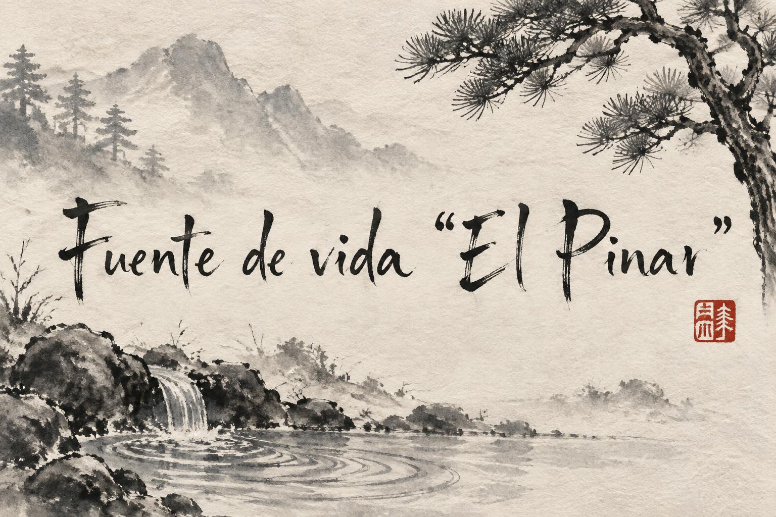 "Fuente de vida "El Pinar"" — Brush Chinese Ink | AI Text Effect Generator