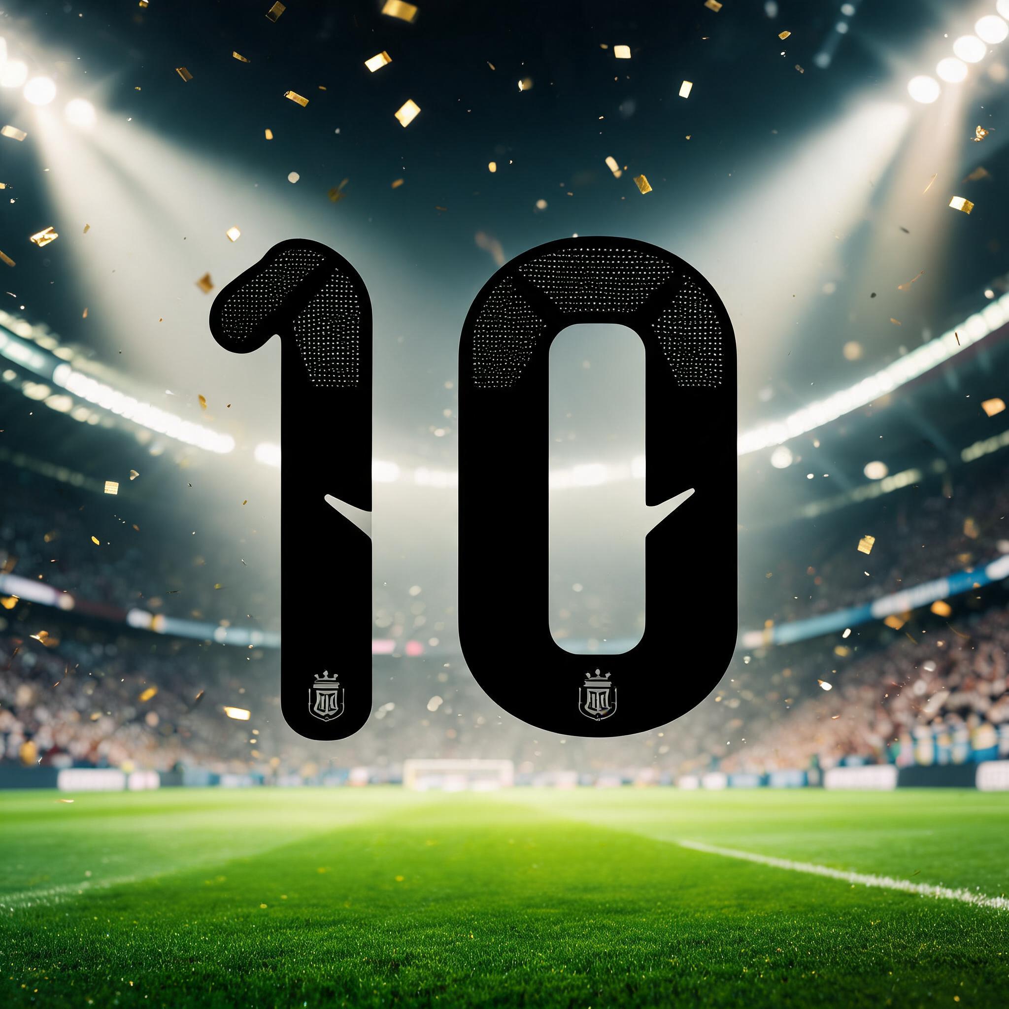 "10" — Sports Football | AI Text Effect Generator