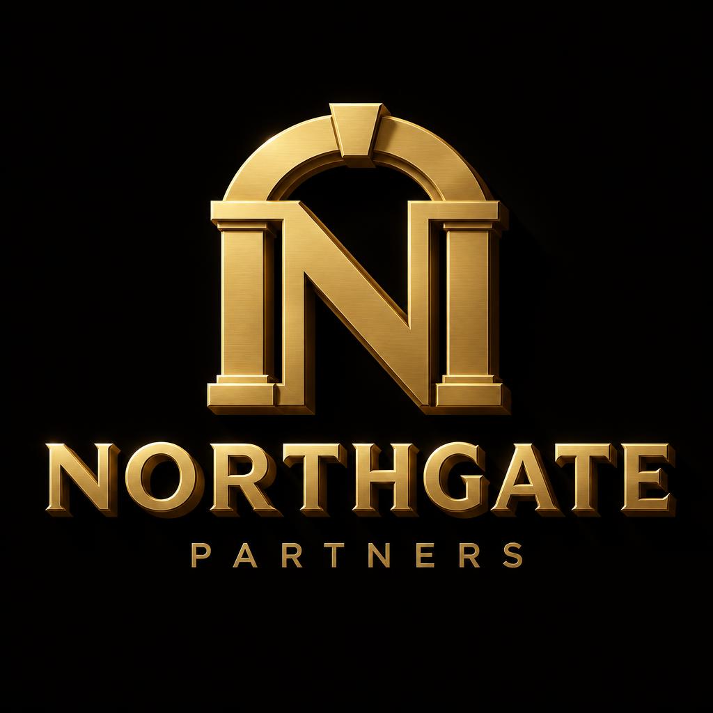 "NORTHGATE
PARTNERS" — 3d Bold Gold | AI Text Effect Generator