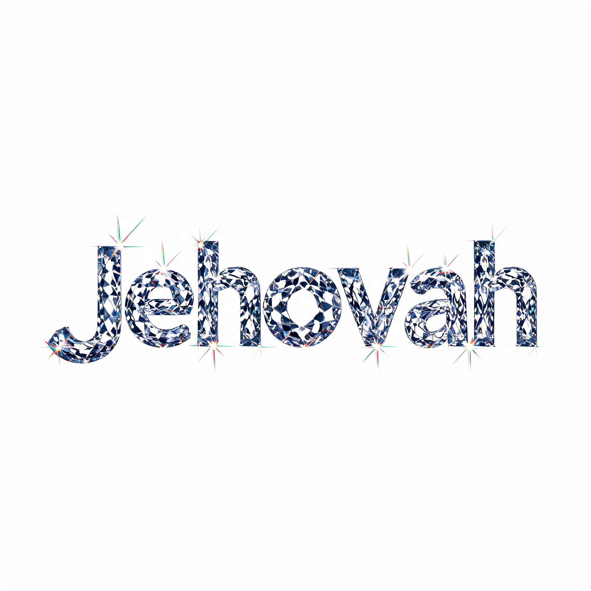 "Jehovah" — Glass Crystal | AI Text Effect Generator