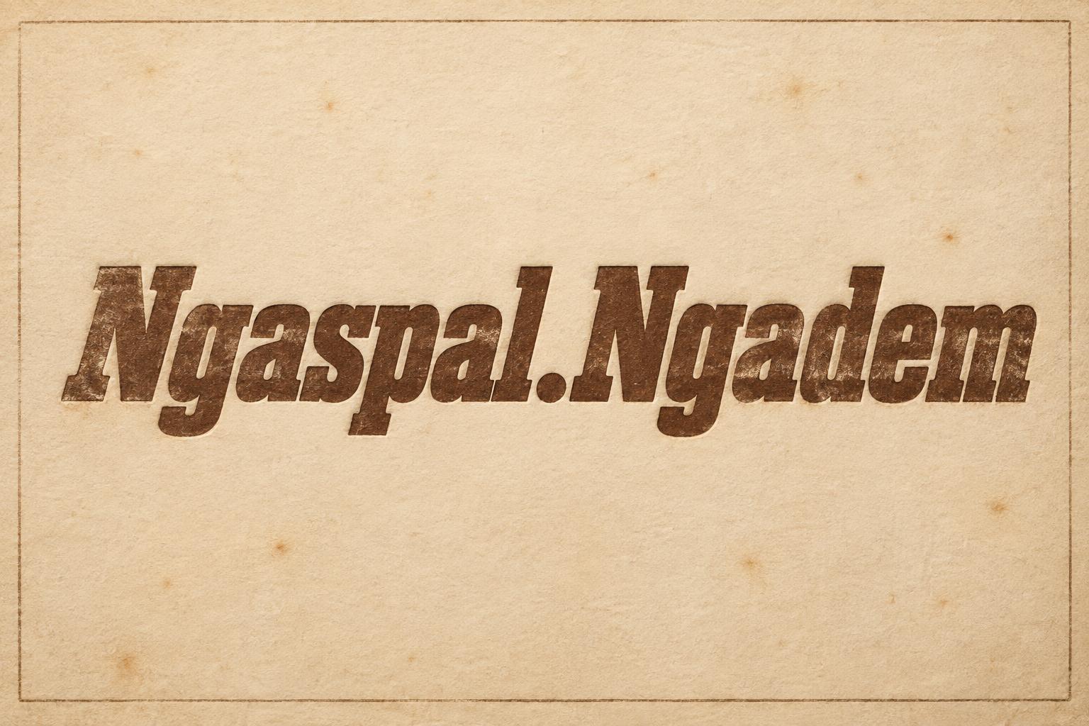 "Ngaspal.Ngadem" — Vintage | AI Text Effect Generator