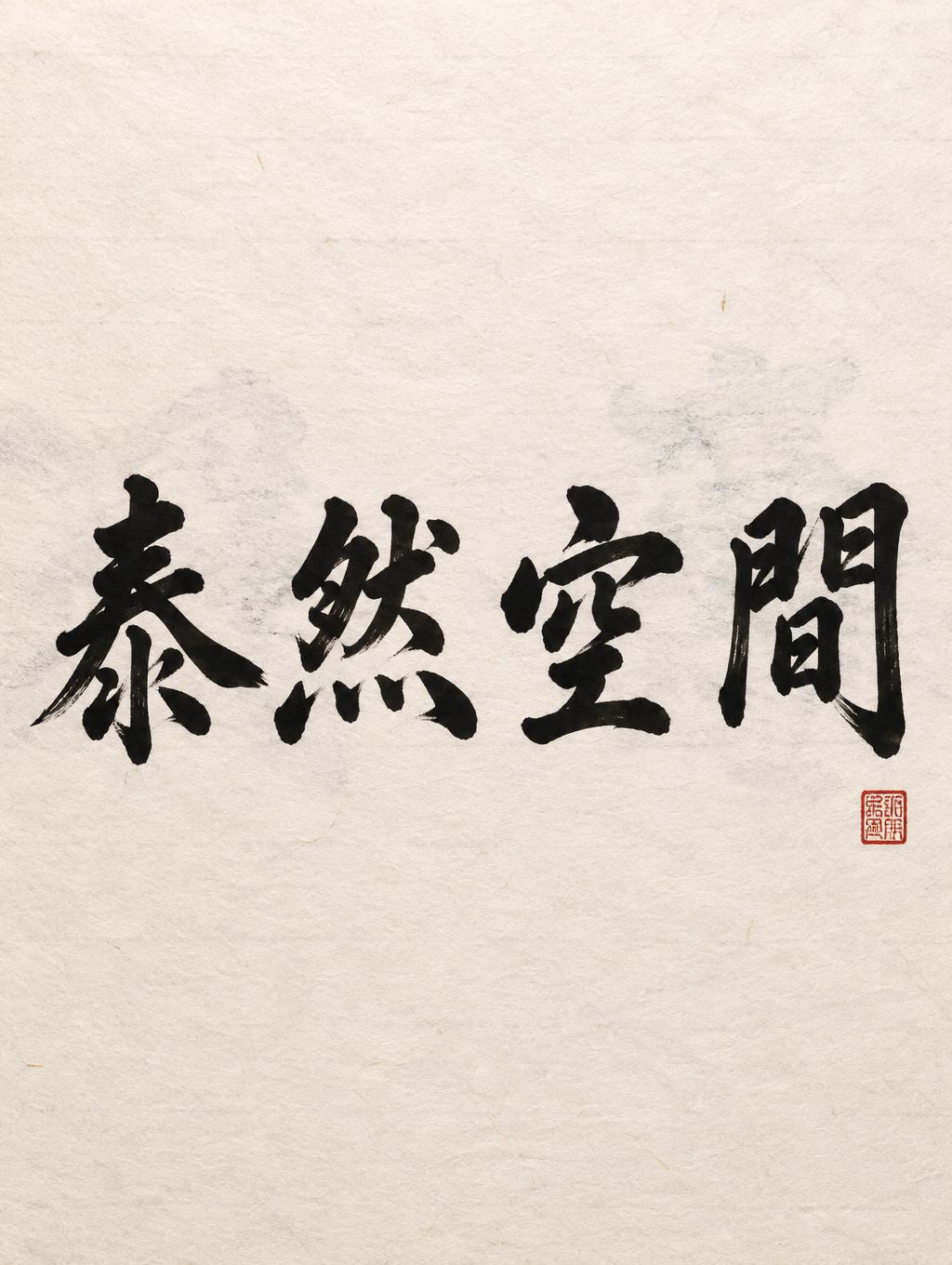 "泰然空間" — Brush Japanese Ink | AI Text Effect Generator
