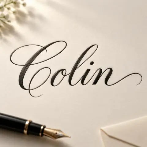 "Colin" — Cursive text effect