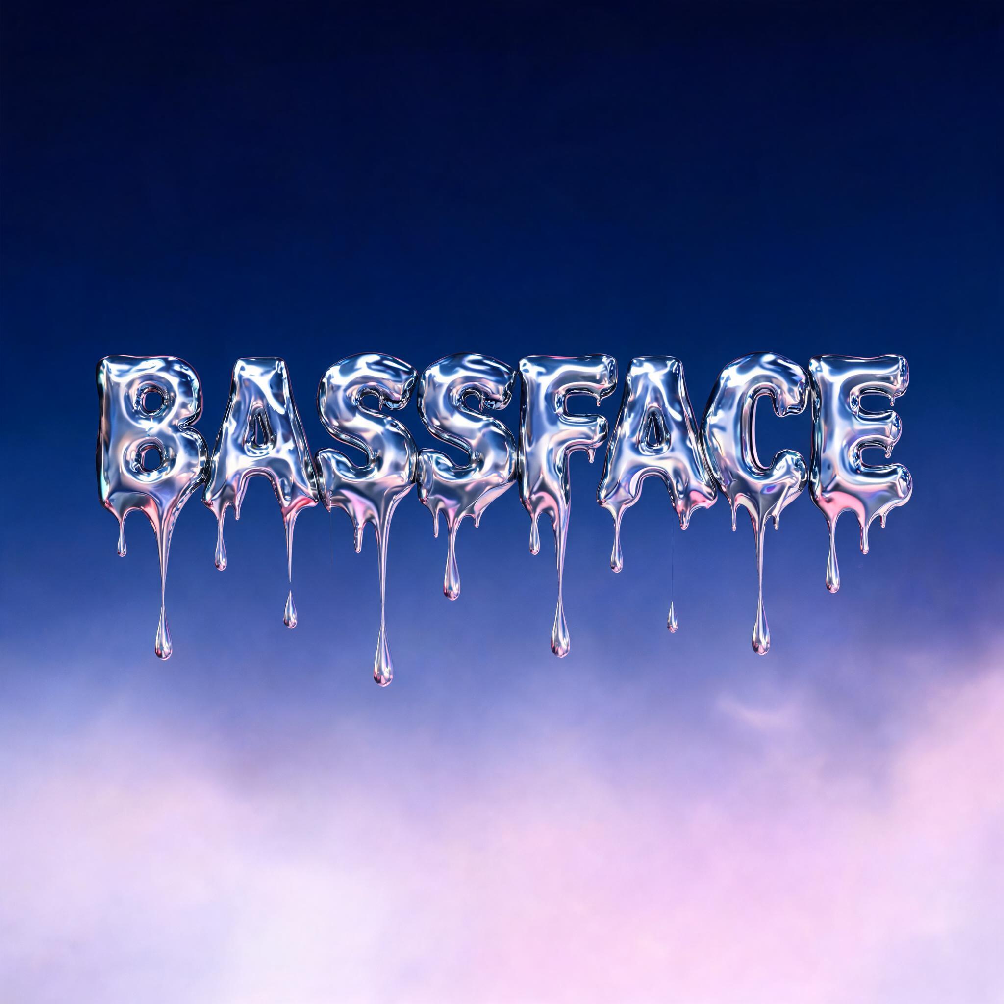 "BASSFACE" — Y2k Liquid | AI Text Effect Generator