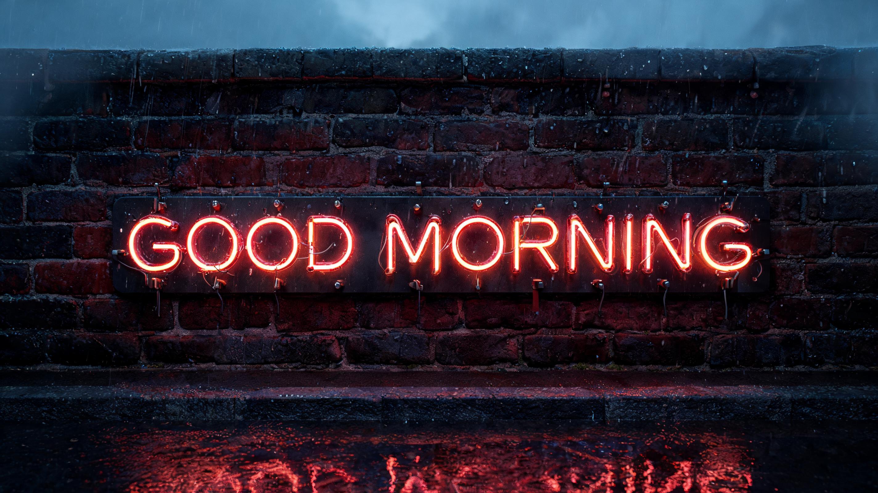 "GOOD MORNING " — Neon Sign | AI Text Effect Generator