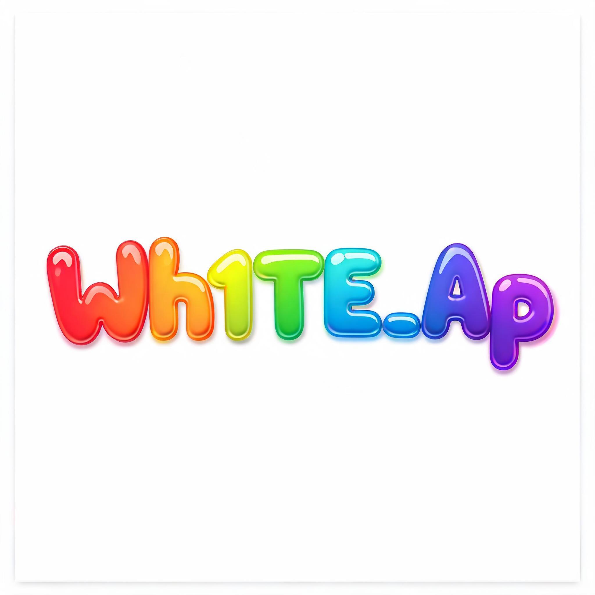 "Wh1TE_Ap" — Rainbow | AI Text Effect Generator