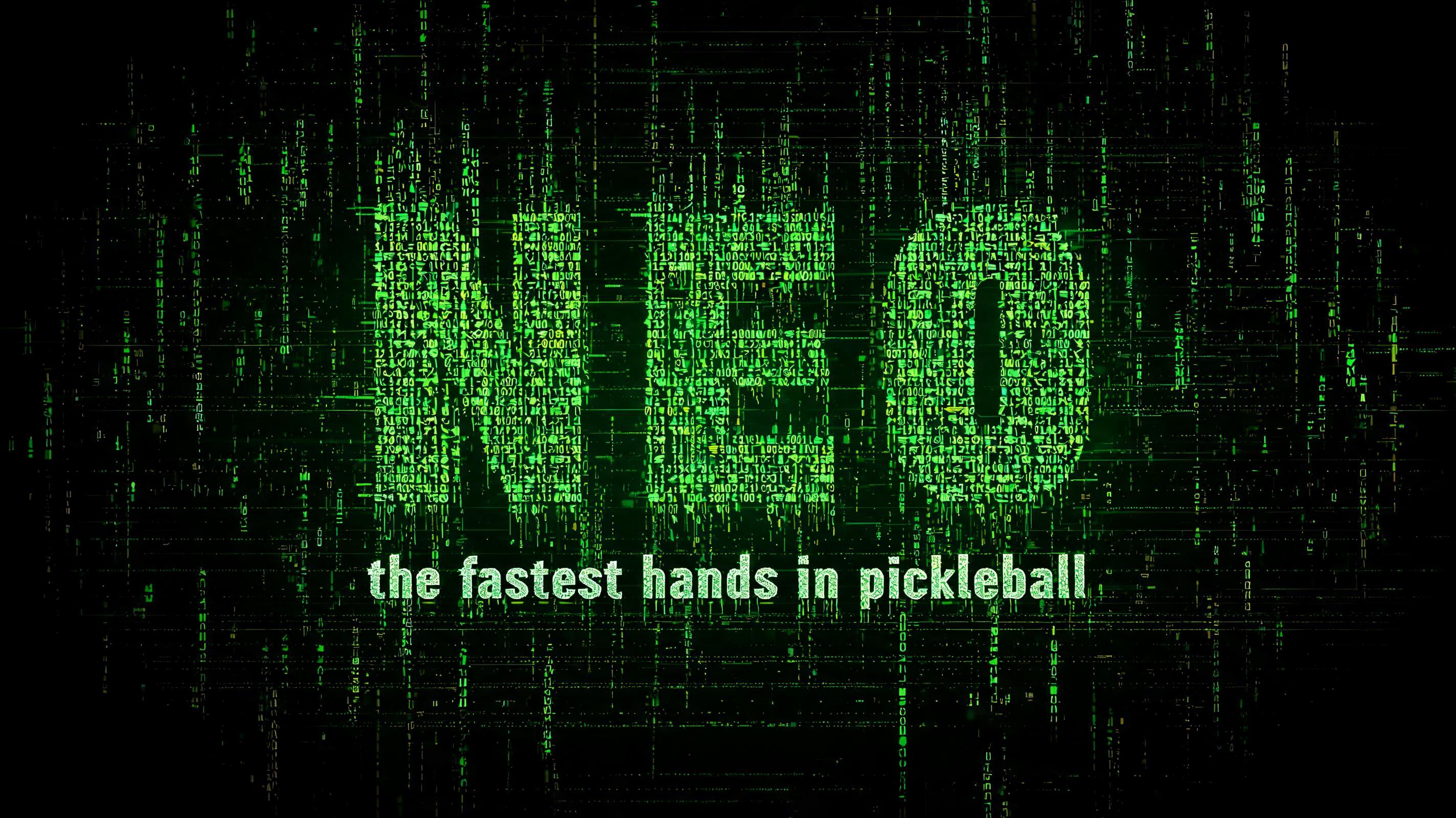 "Neo, the fastest hands in pickleball" — Cyberpunk Data Stream | AI Text Effect Generator