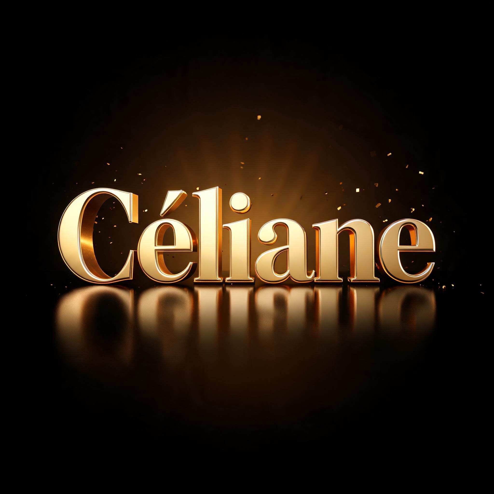 "Céliane" — 3d Bold Gold | AI Text Effect Generator