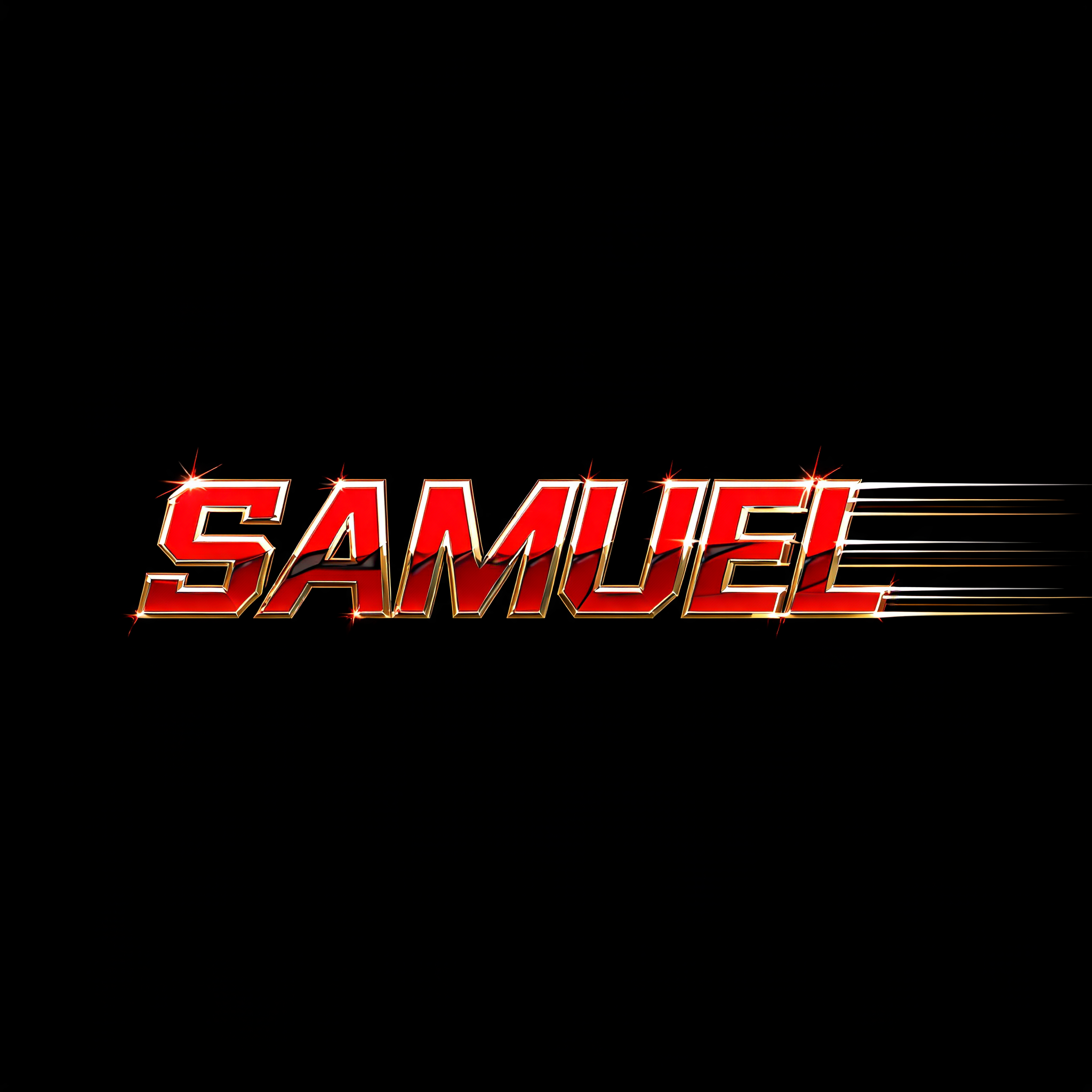 "SAMUEL" — Racing | AI Text Effect Generator
