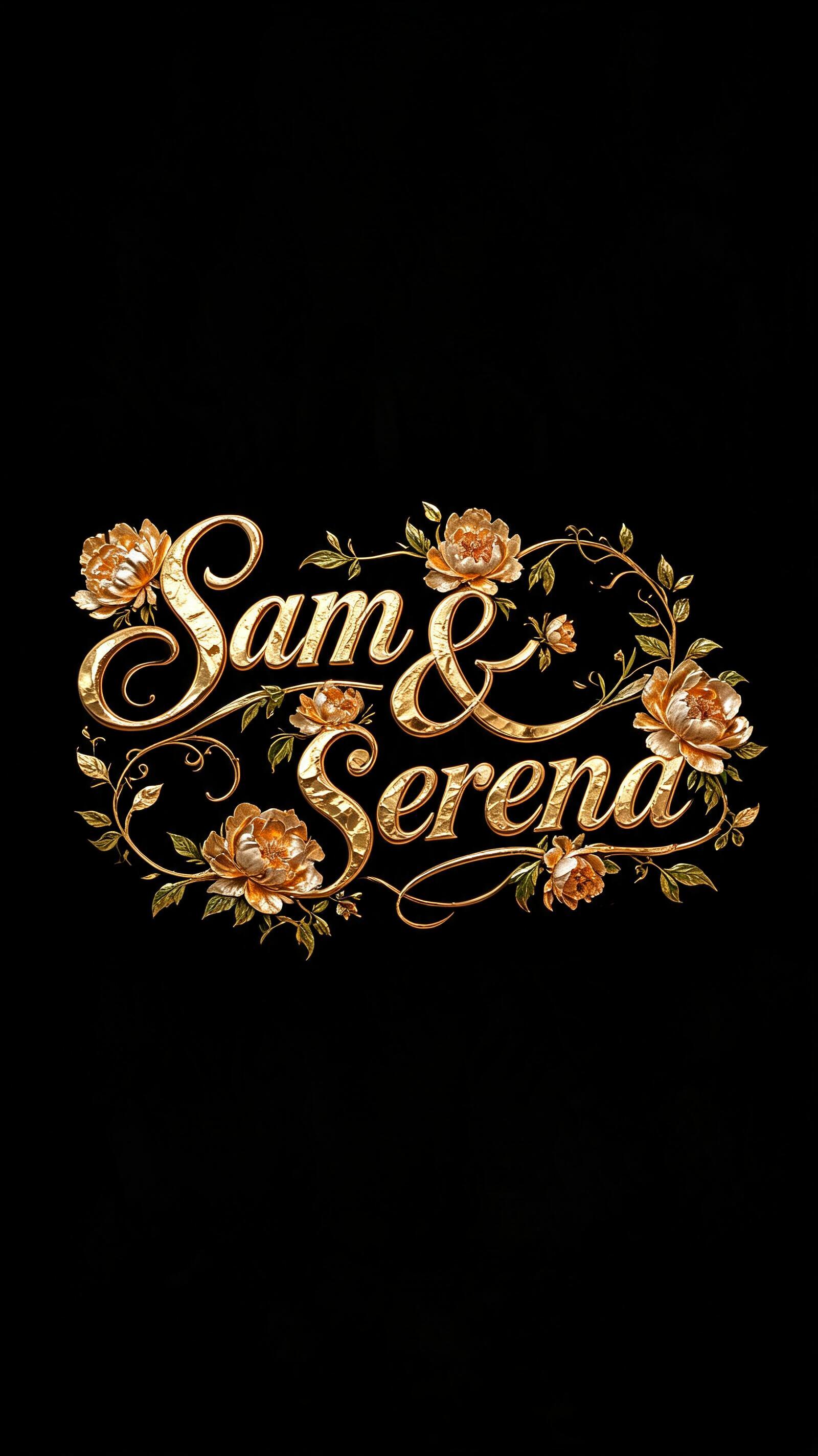 "Sam & Serena" — Luxury Gold | AI Text Effect Generator