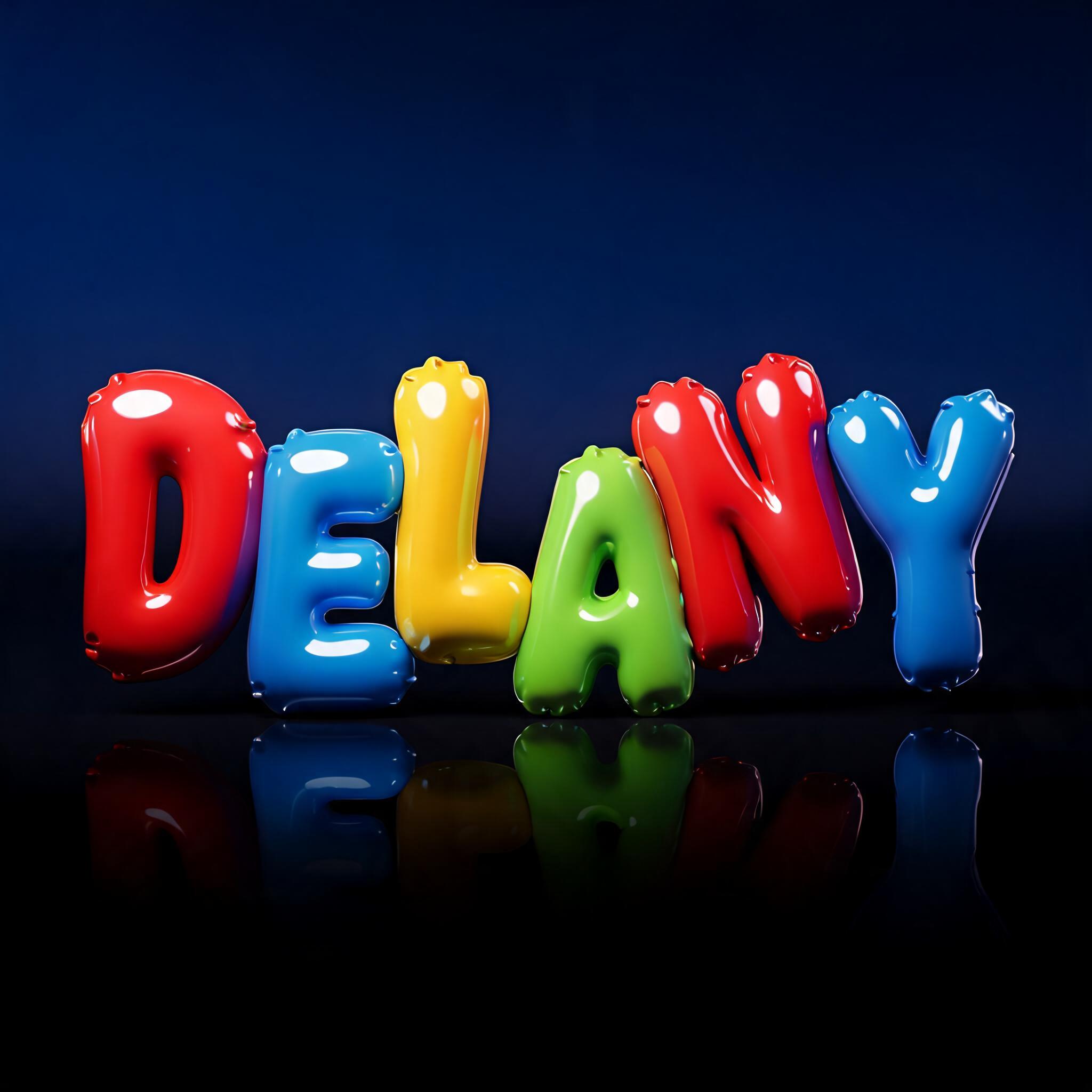 "DELANY" — 3d Bold Inflated | AI Text Effect Generator