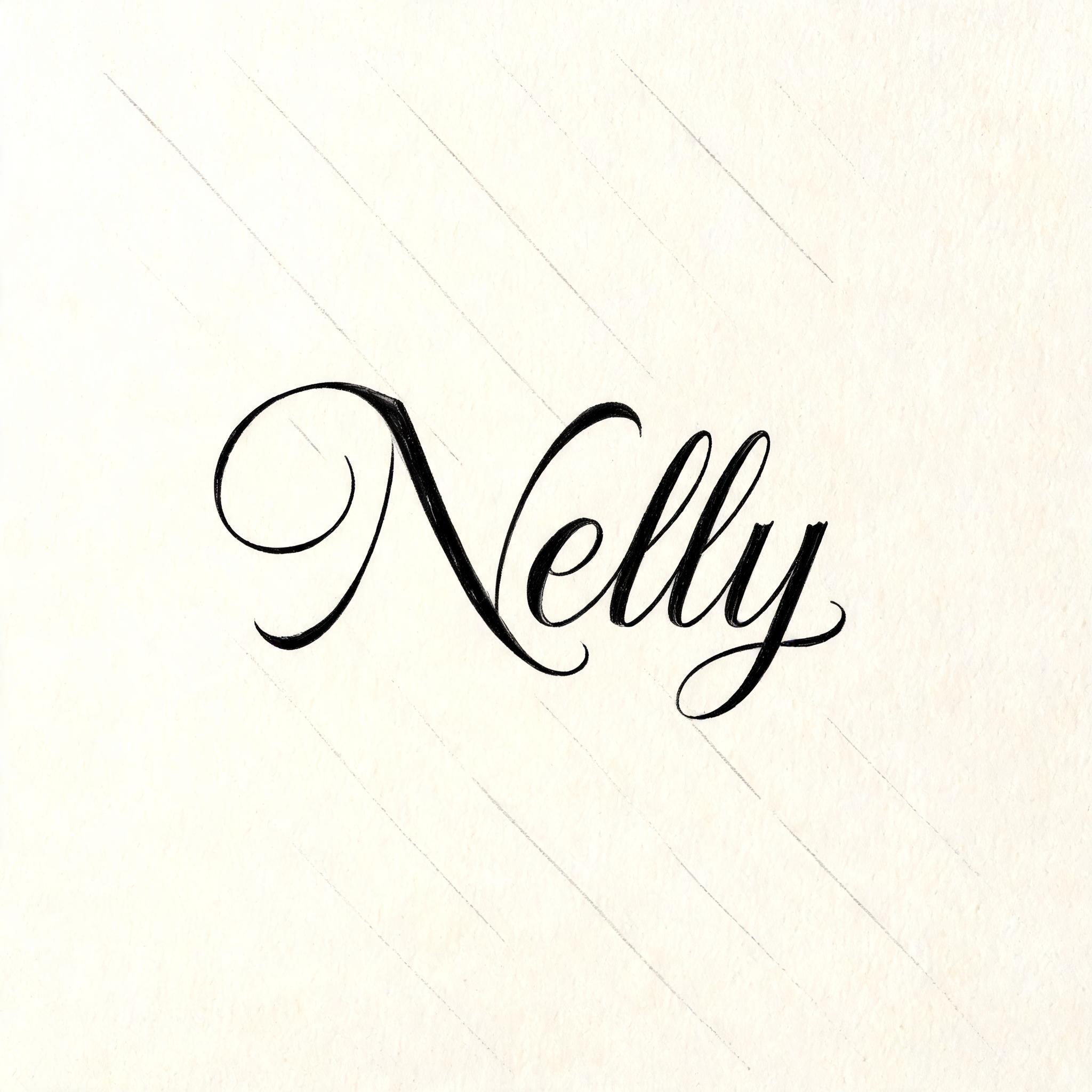 "Nelly" — Cursive Calligraphy | AI Text Effect Generator