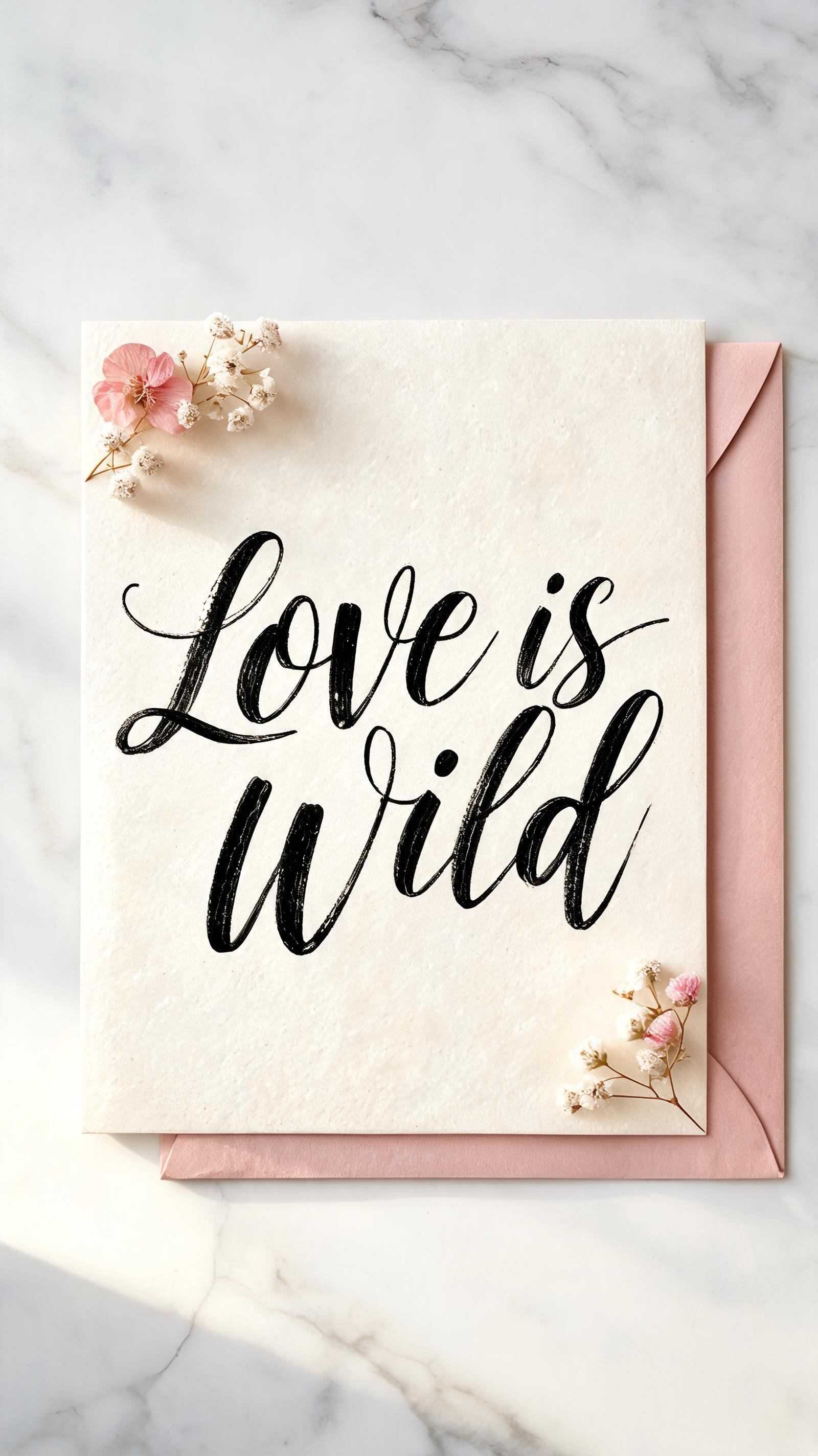 "LOVE IS WILD" — Brush Stroke | AI Text Effect Generator