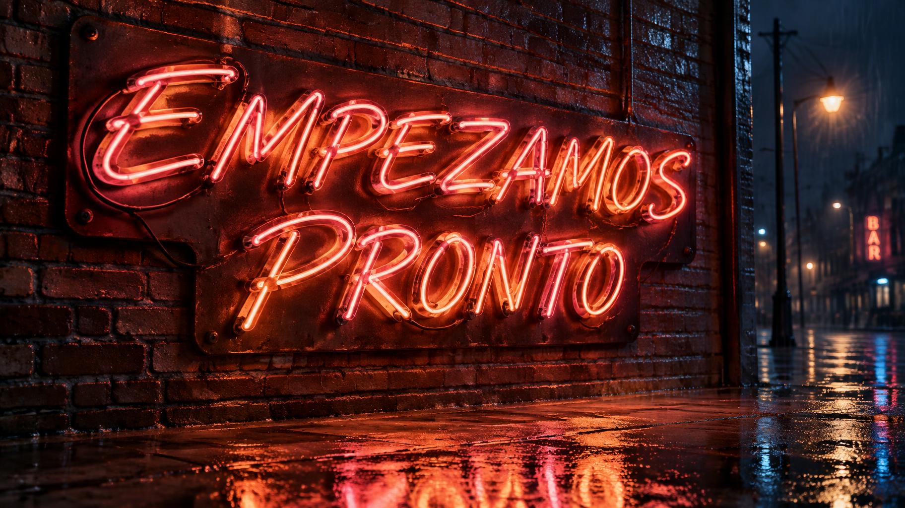 "EMPEZAMOS PRONTO" — Neon Sign | AI Text Effect Generator