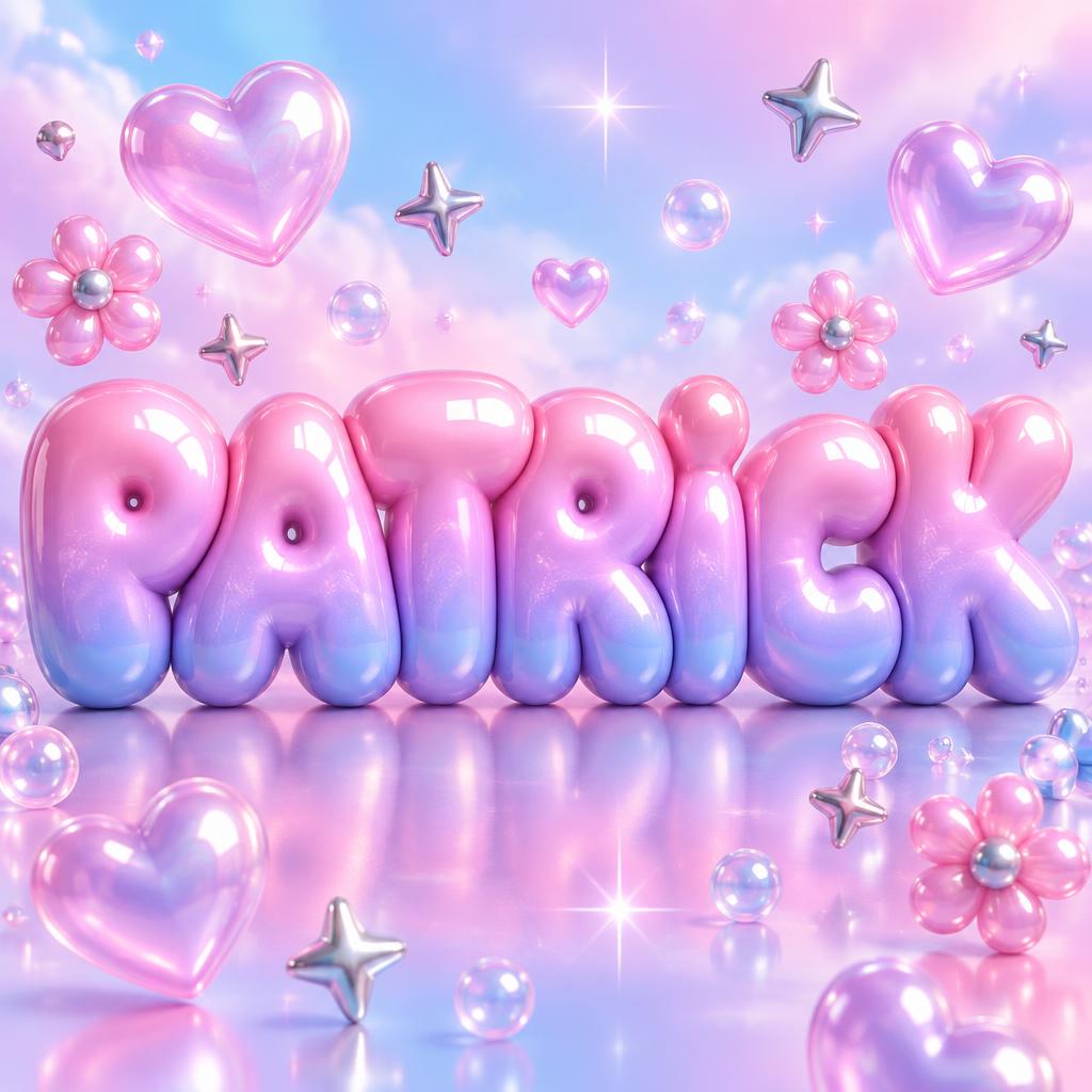 "PATRICK" — Y2k Bubbly | AI Text Effect Generator