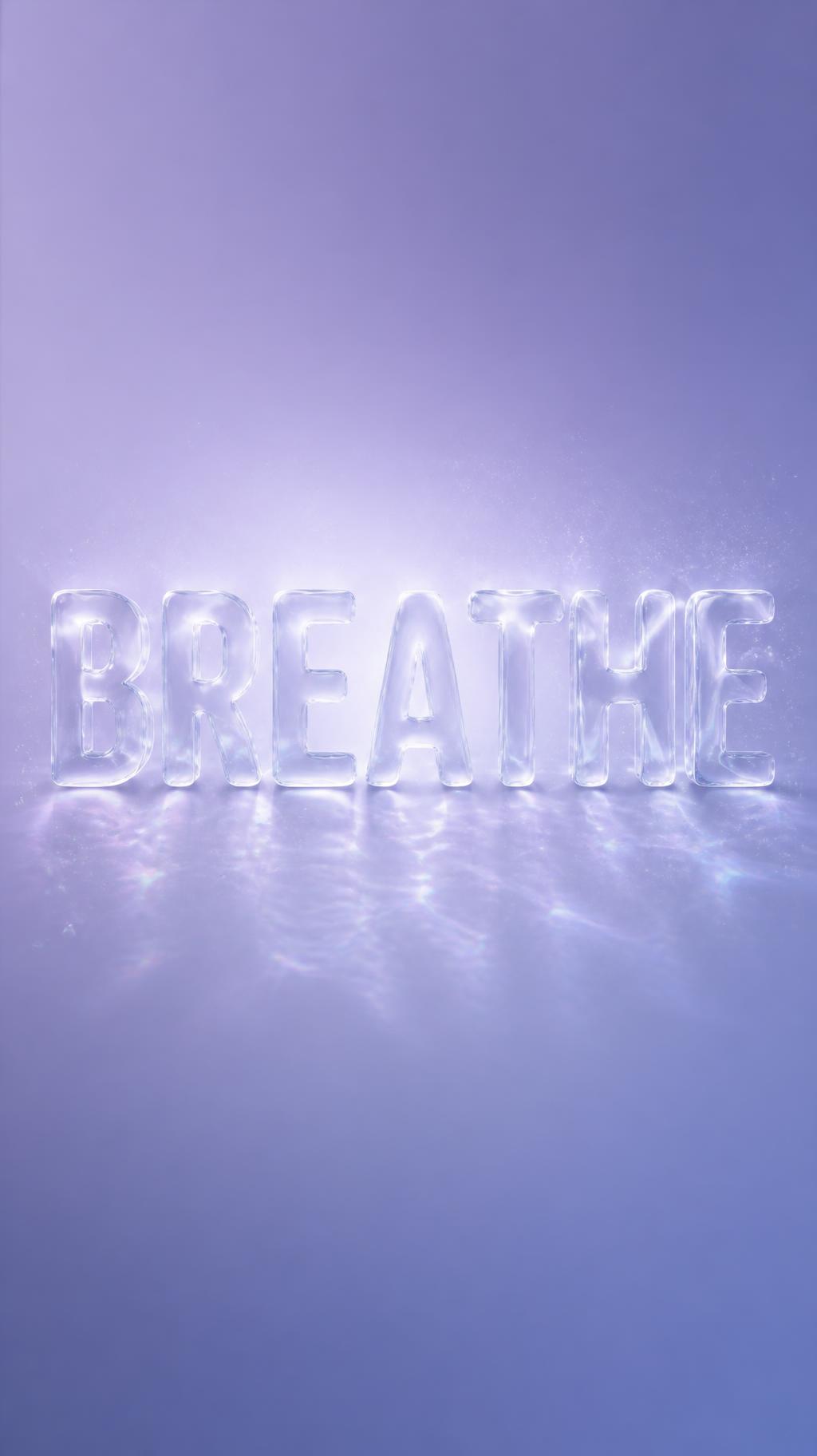"BREATHE" — Glass | AI Text Effect Generator