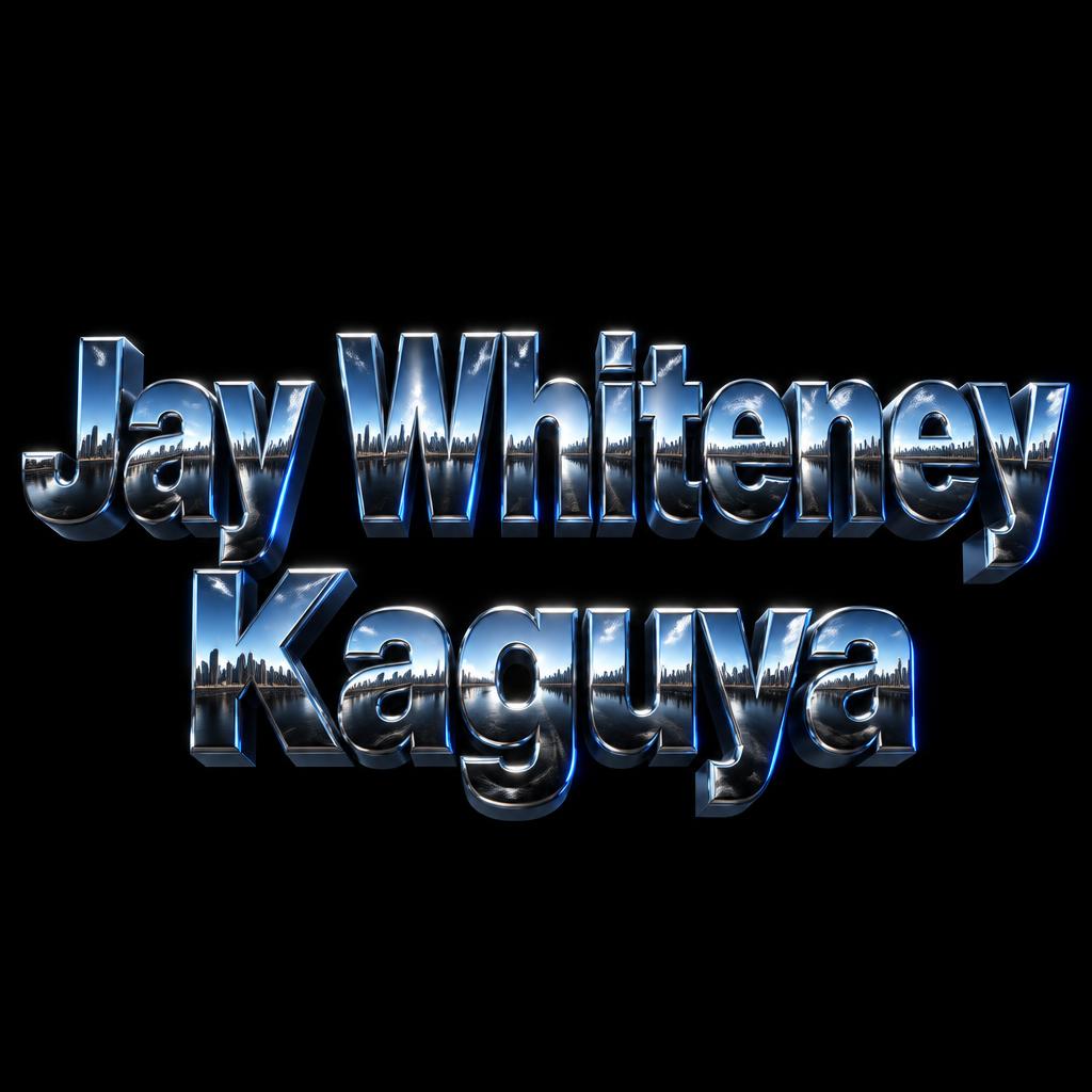 "Jay Whiteney Kaguya" — Chrome Metal 3d | AI Text Effect Generator