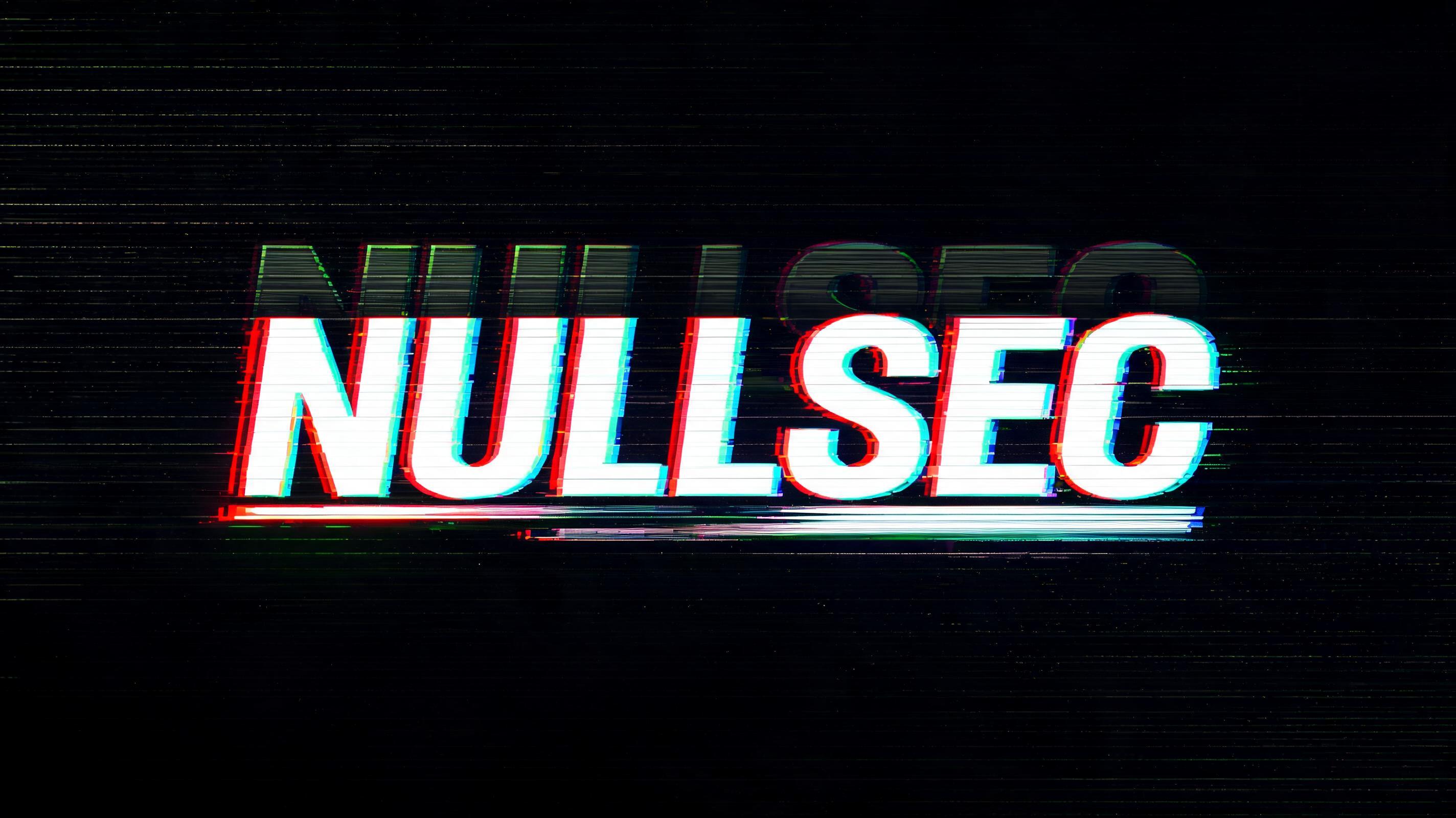 "NULLSEC" — Cyberpunk Neon Glitch text effect