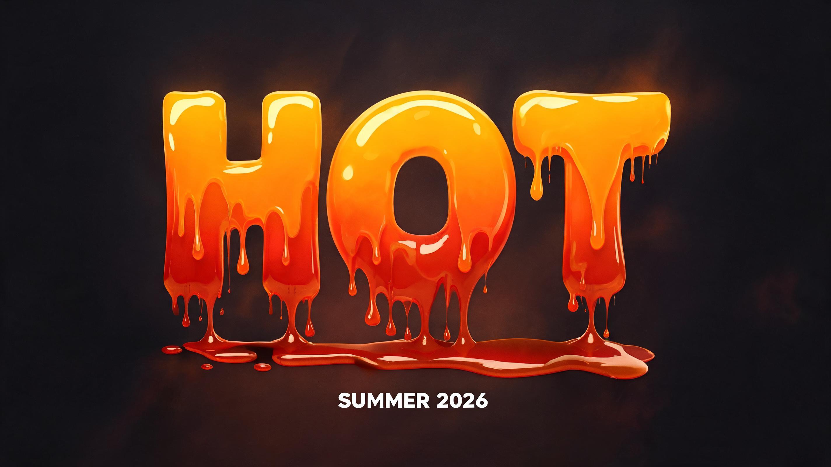 "HOT" — Drip Font Melting | AI Text Effect Generator