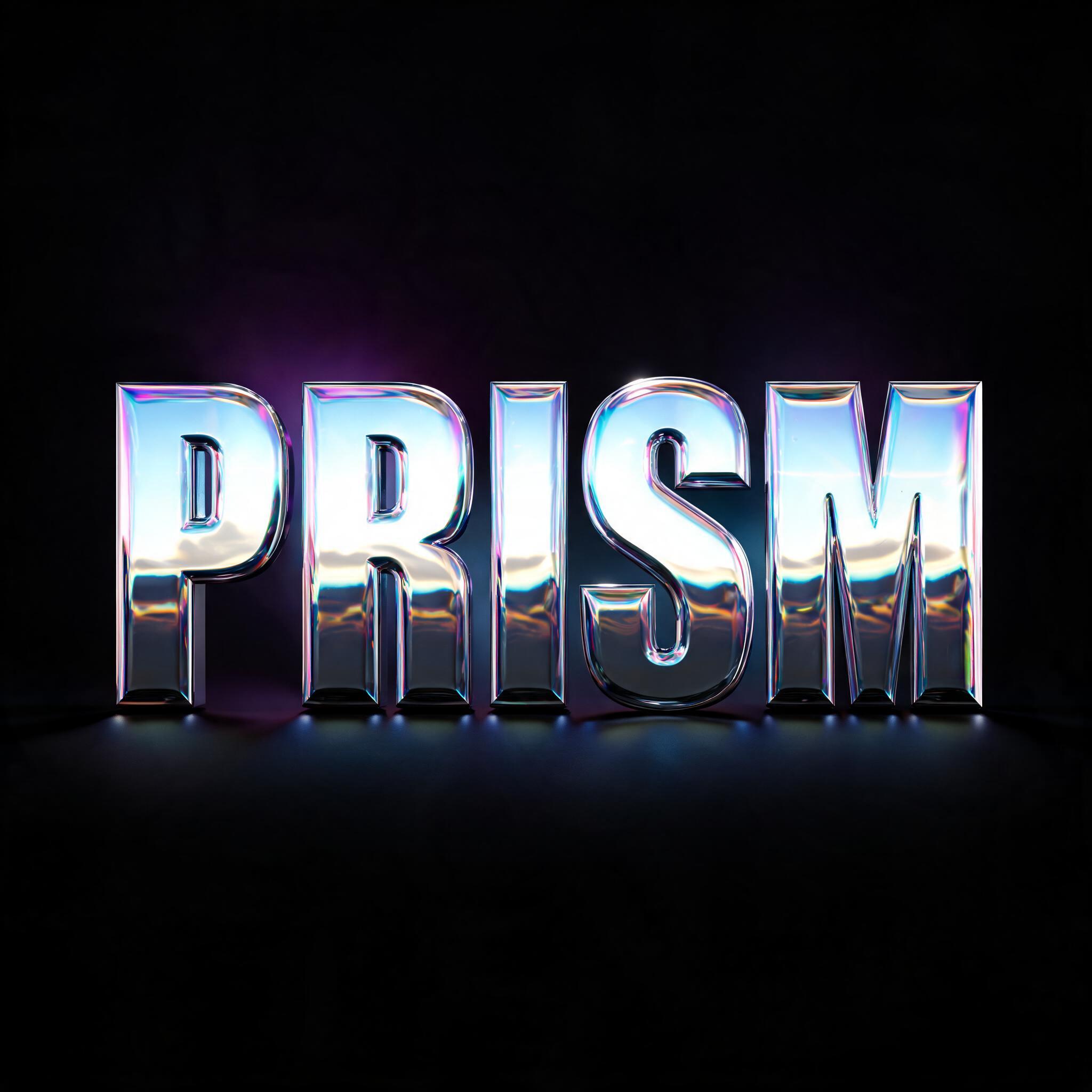 "PRISM" — 3d Bold Holographic | AI Text Effect Generator