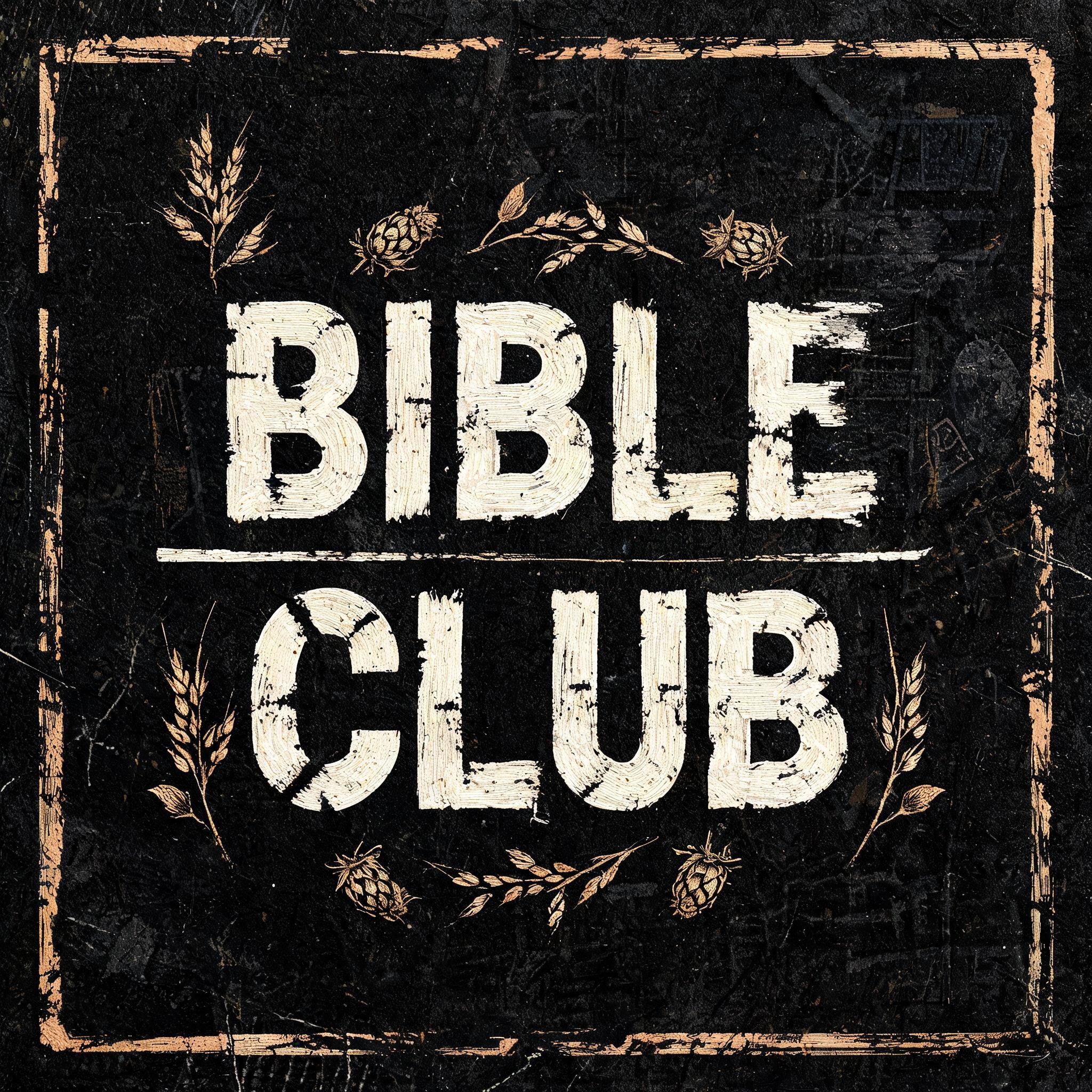 "BIBLE
CLUB
" — Brush Dry text effect