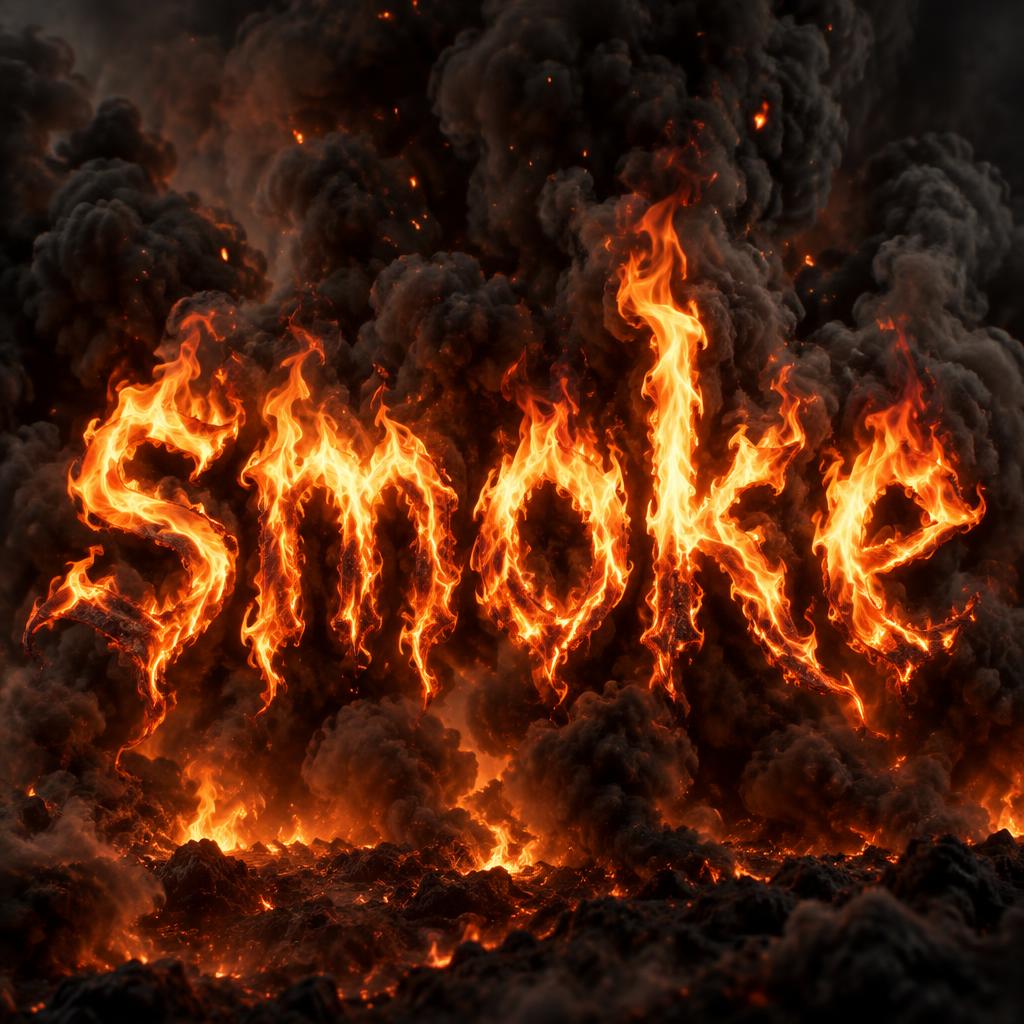 "smoke" — Fire Smoke | AI Text Effect Generator