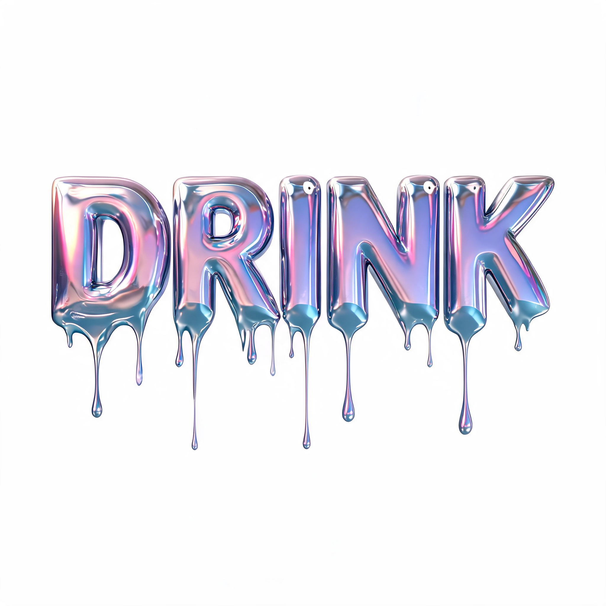 "DRINK" — Y2k Liquid | AI Text Effect Generator