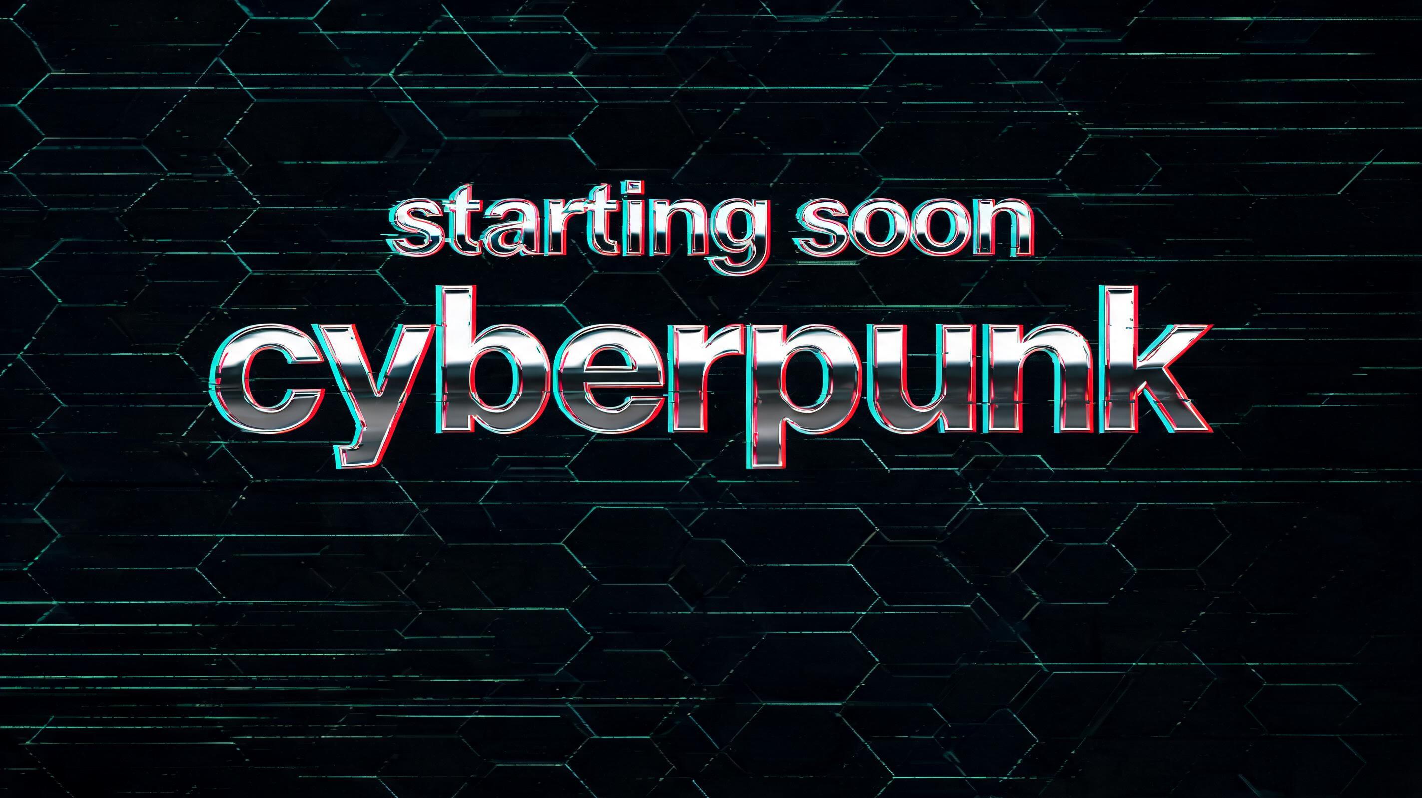 "starting soon cyberpunk" — Cyberpunk | AI Text Effect Generator