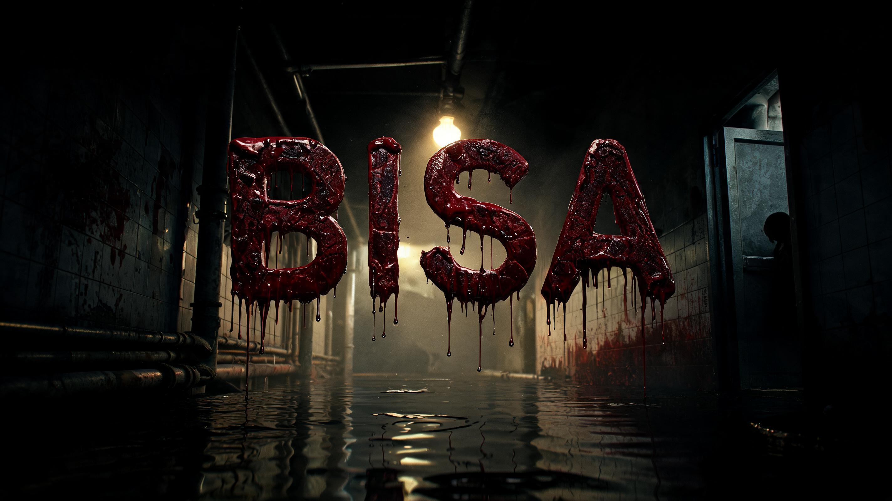 "drippy that spells out Bisa" — Cinematic Horror text effect