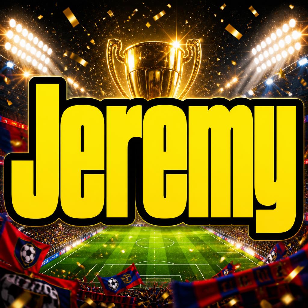 "Jeremy" — Sports Football | AI Text Effect Generator