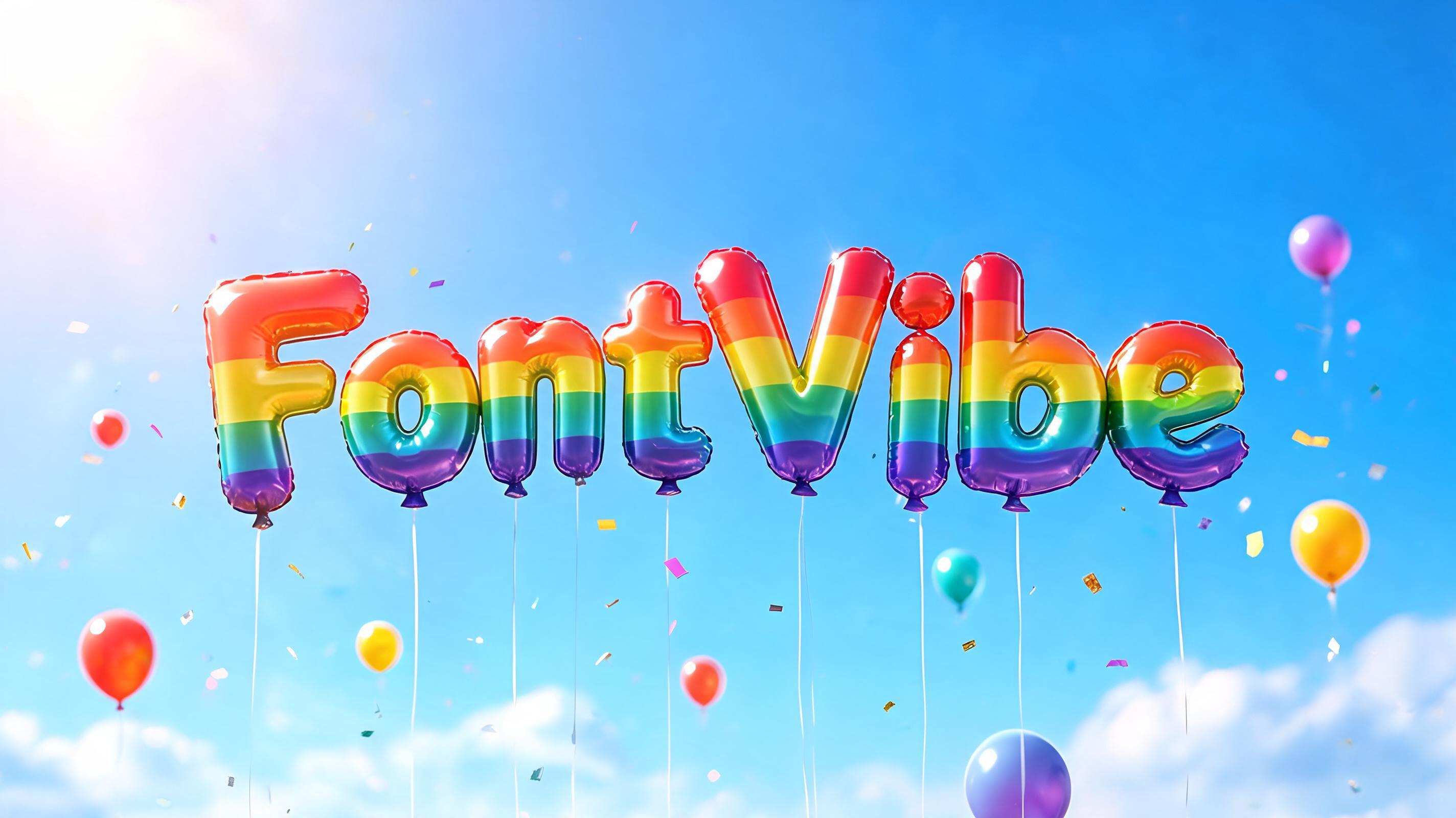 "FontVibe" — Rainbow | AI Text Effect Generator