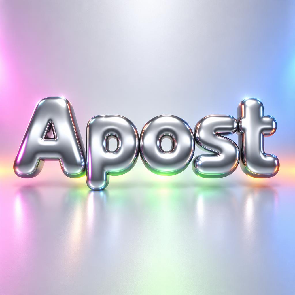 "Apost" — Y2k Chrome | AI Text Effect Generator