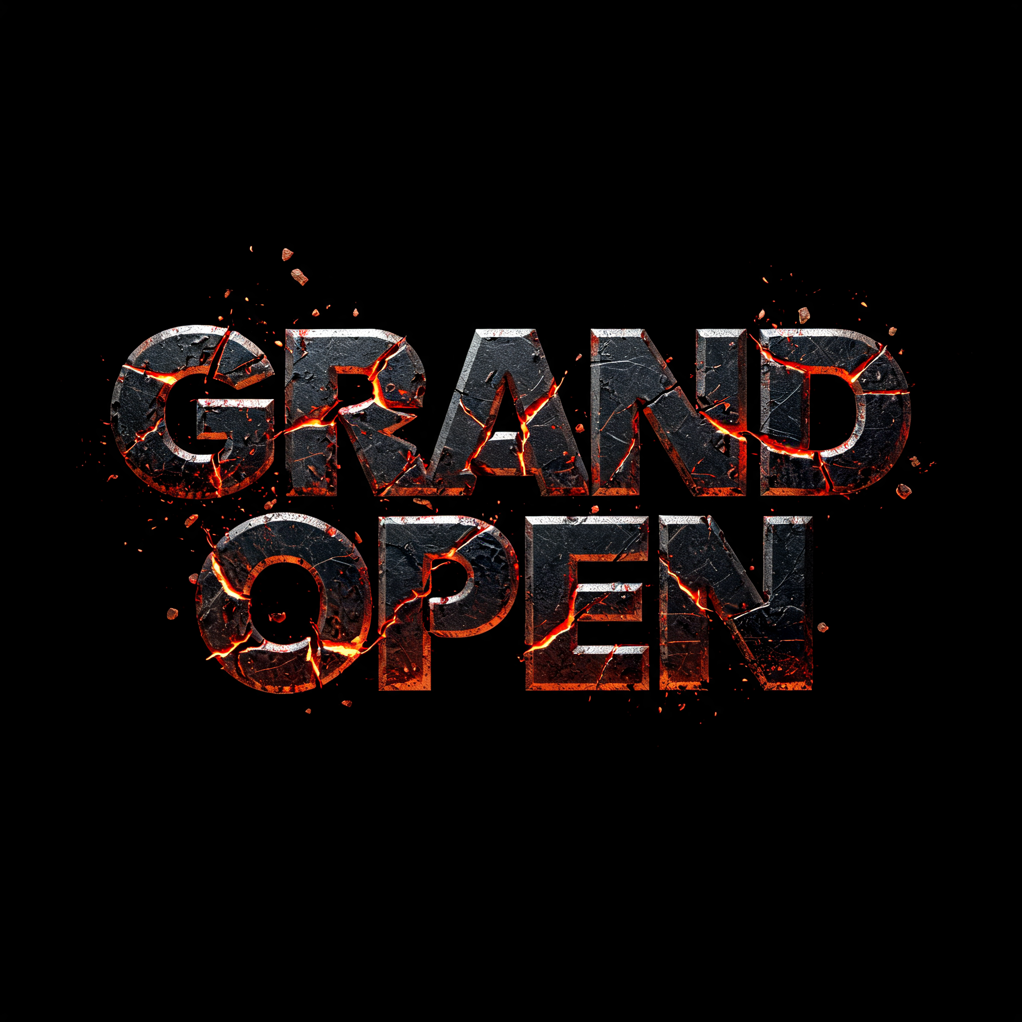 "GRAND OPEN" — Post Apocalyptic | AI Text Effect Generator
