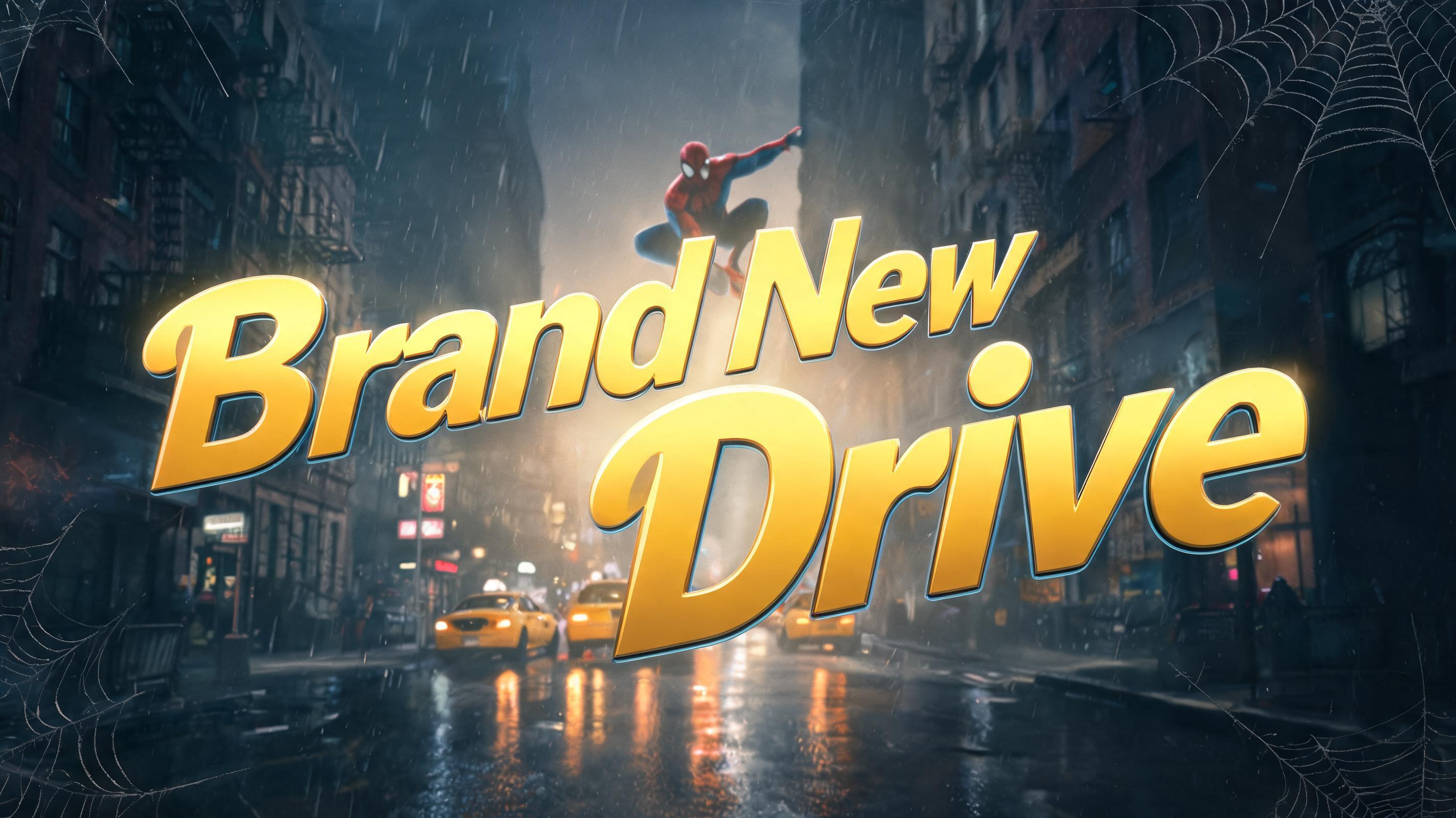 "Brand New Drive" — Spider Hero | AI Text Effect Generator