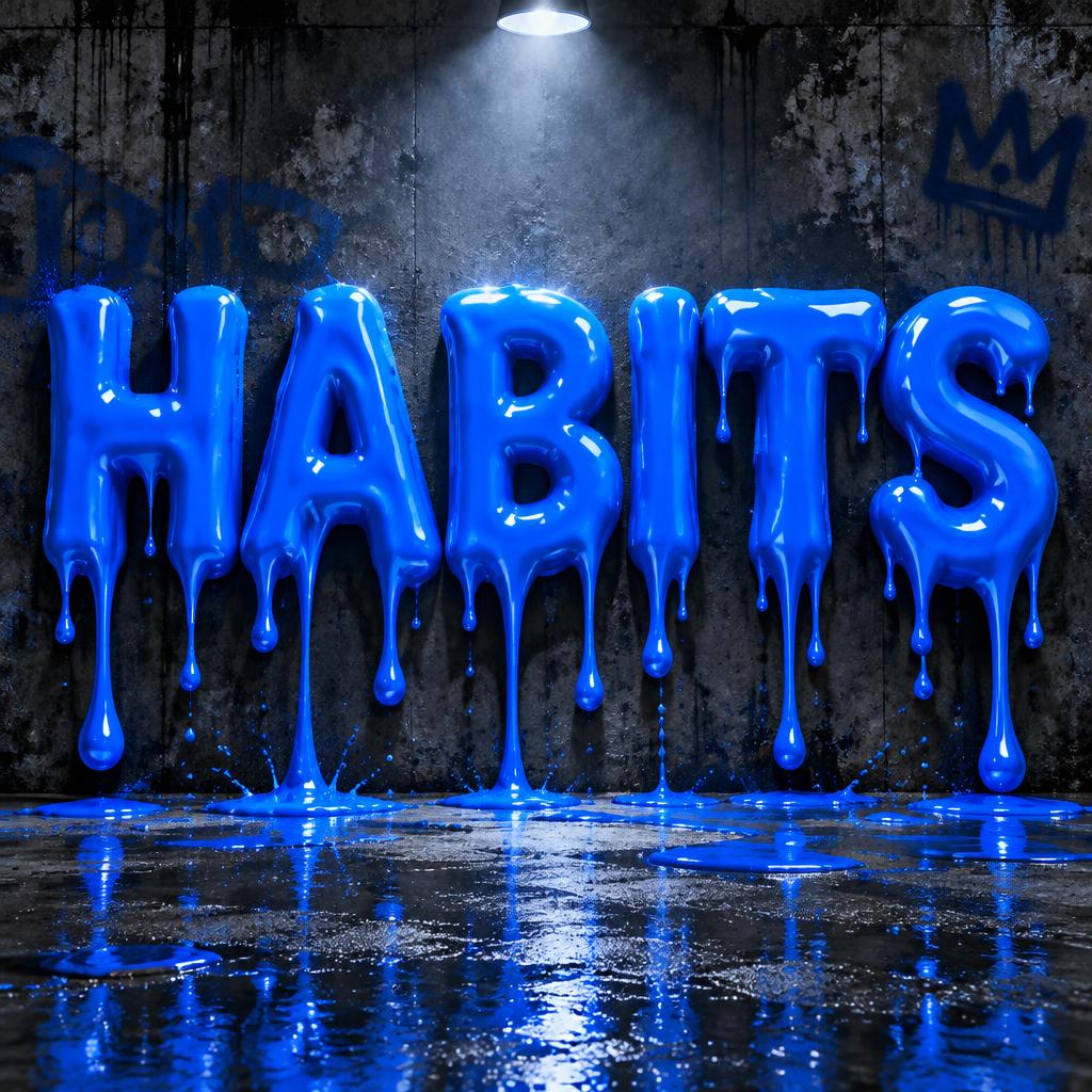 "HABITS" — Drip Font | AI Text Effect Generator