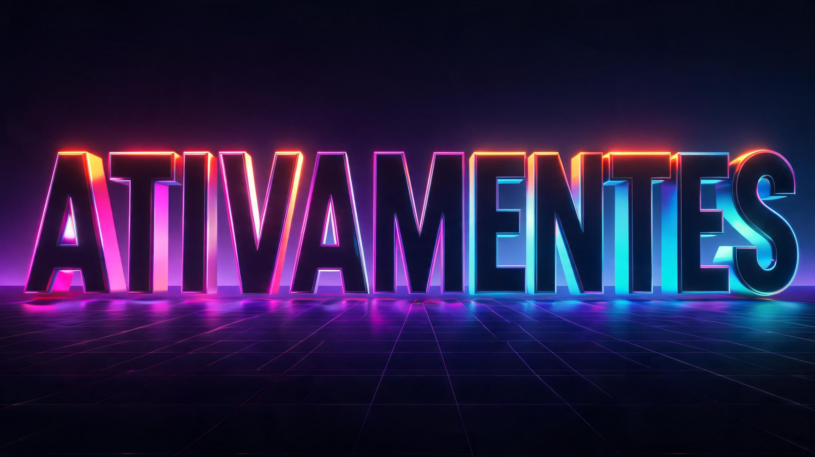 "ATIVAMENTES" — 3d Bold Neon | AI Text Effect Generator