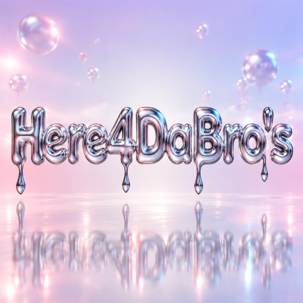 "Here4DaBro's" — Y2k Liquid | AI Text Effect Generator