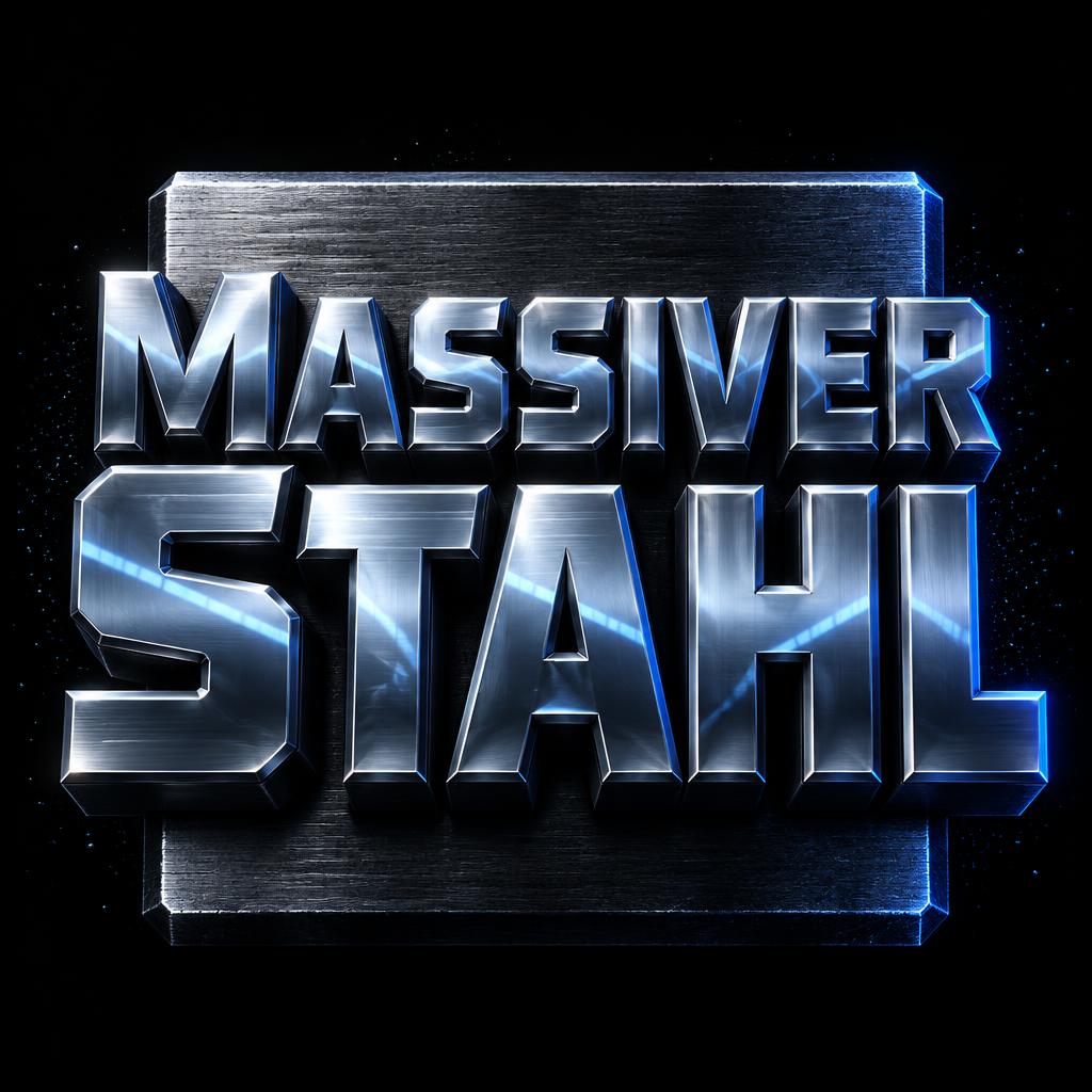 "Massiver
Stahl" — Chrome Metal 3d | AI Text Effect Generator