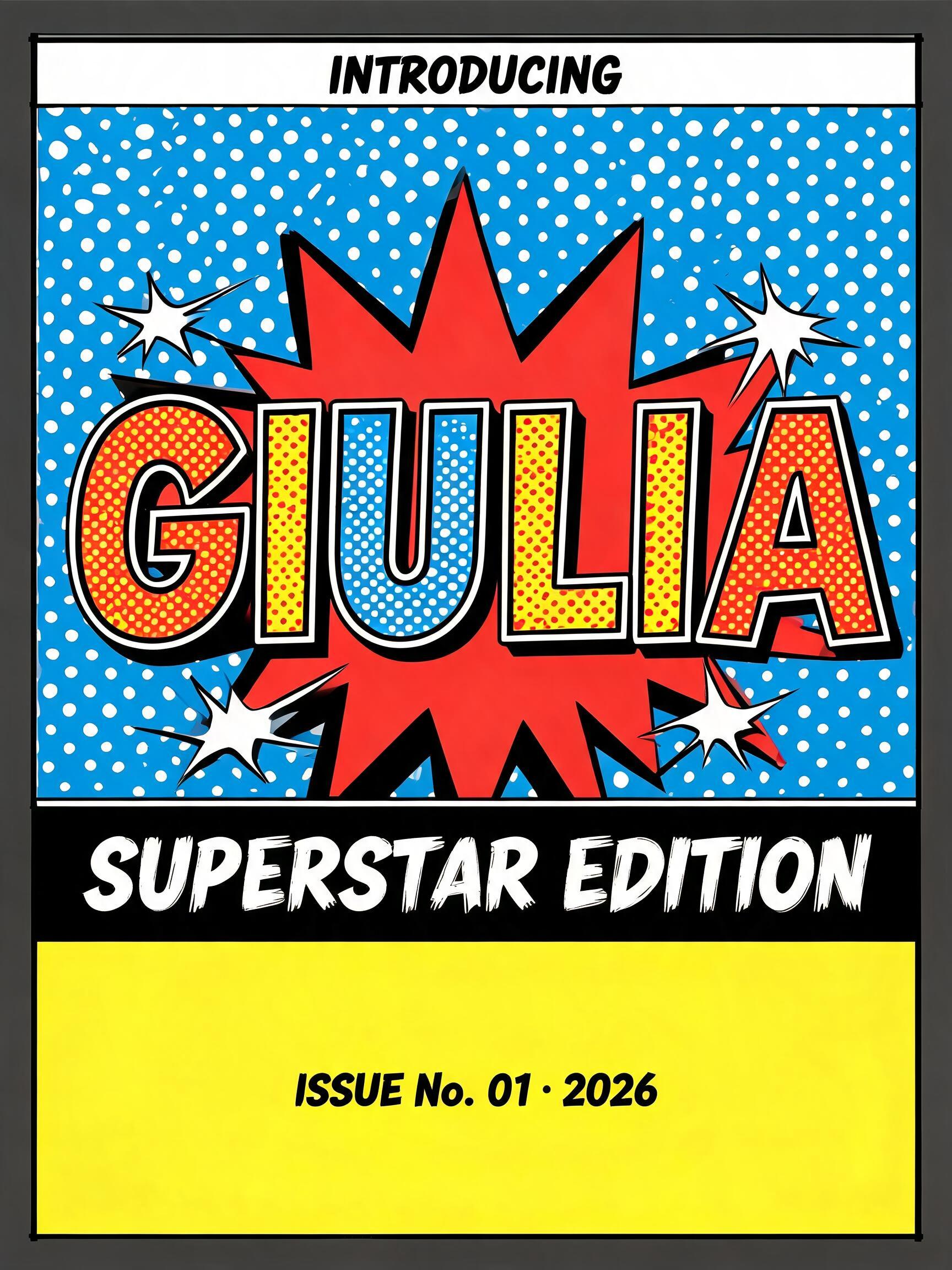 "GIULIA" — Pop Art text effect