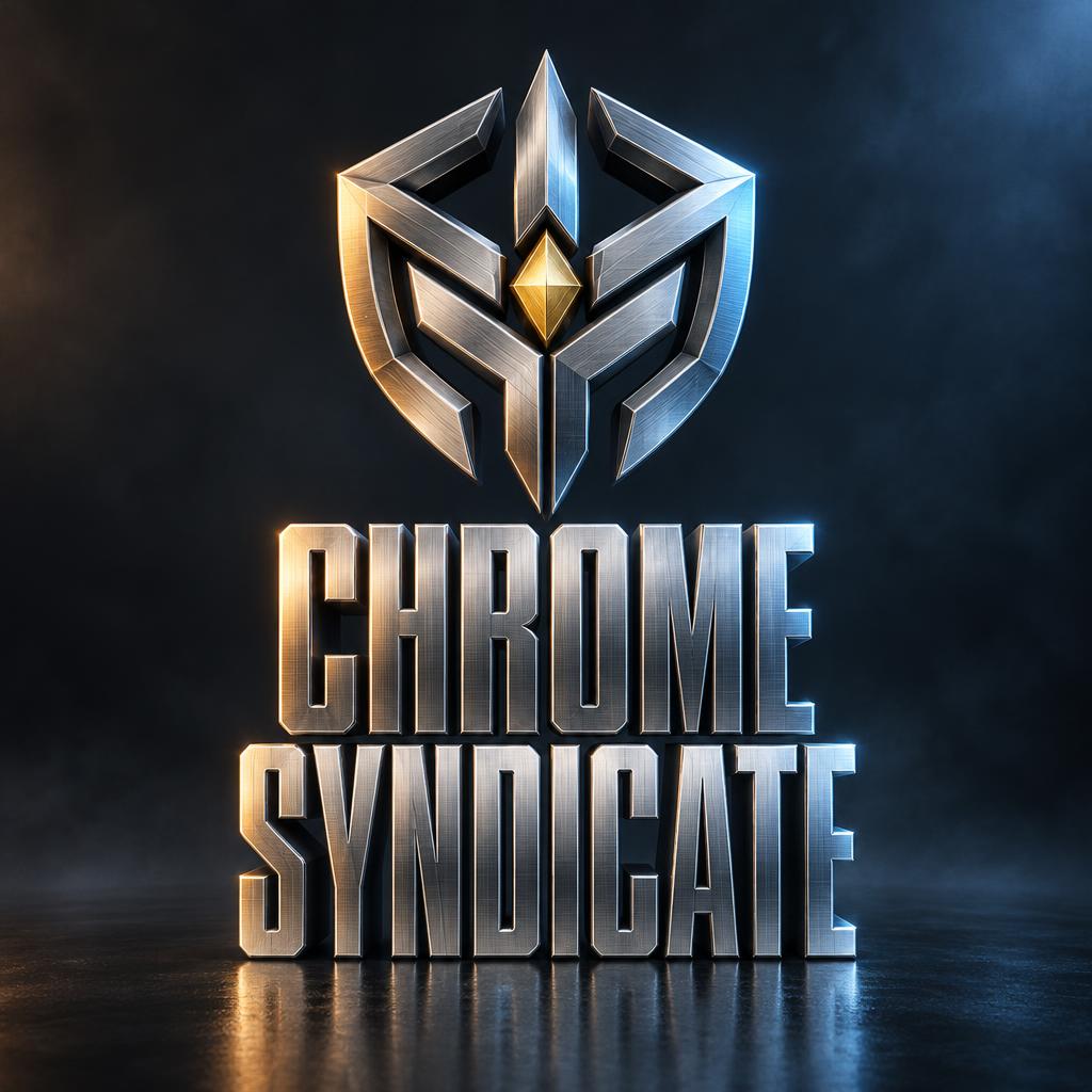 "CHROME SYNDICATE" — Metallic | AI Text Effect Generator