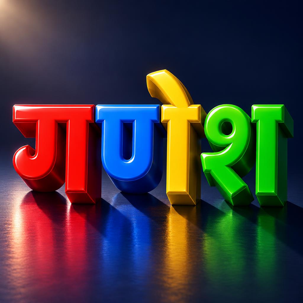 "गणेश" — 3d Bold | AI Text Effect Generator