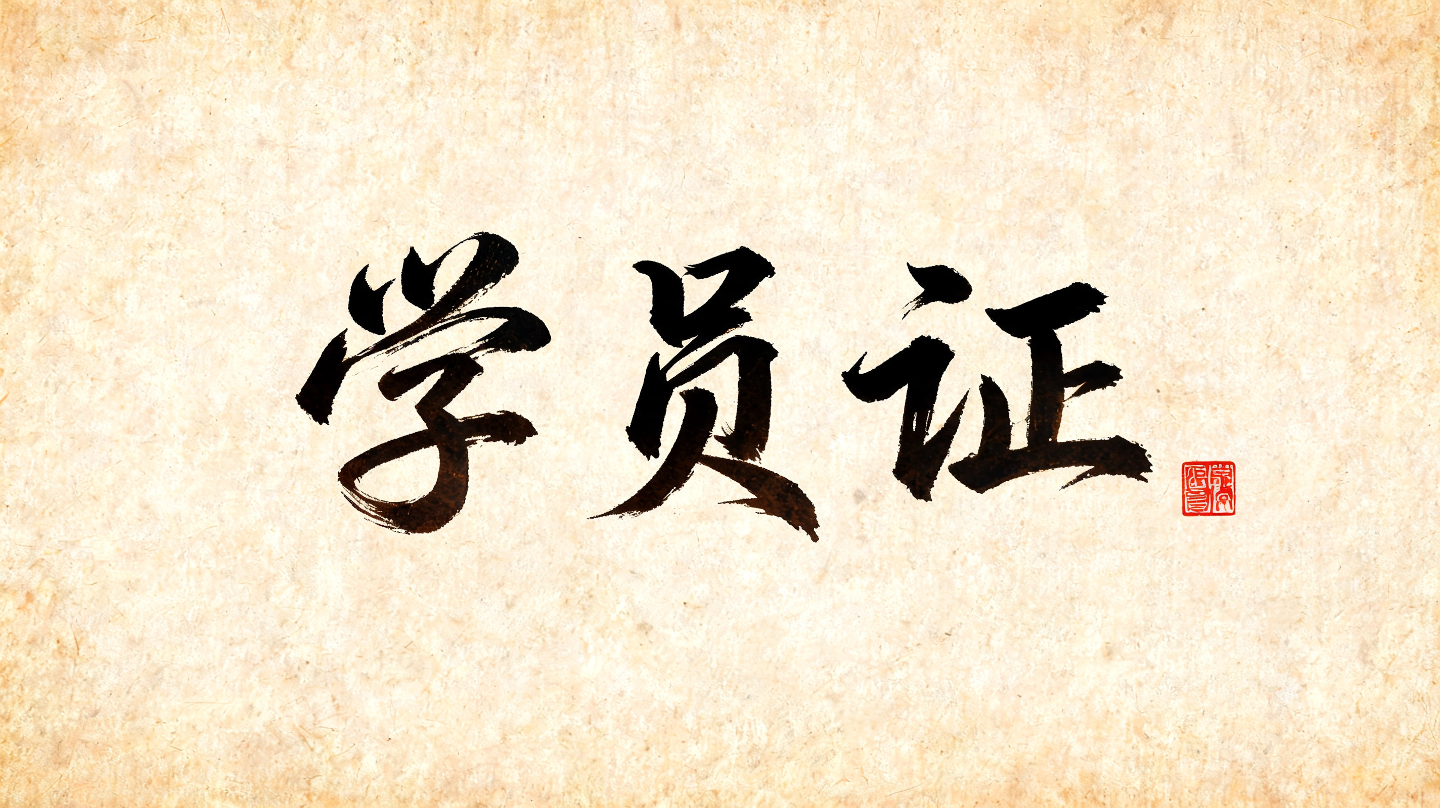 "学员证" — Brush Stroke | AI Text Effect Generator