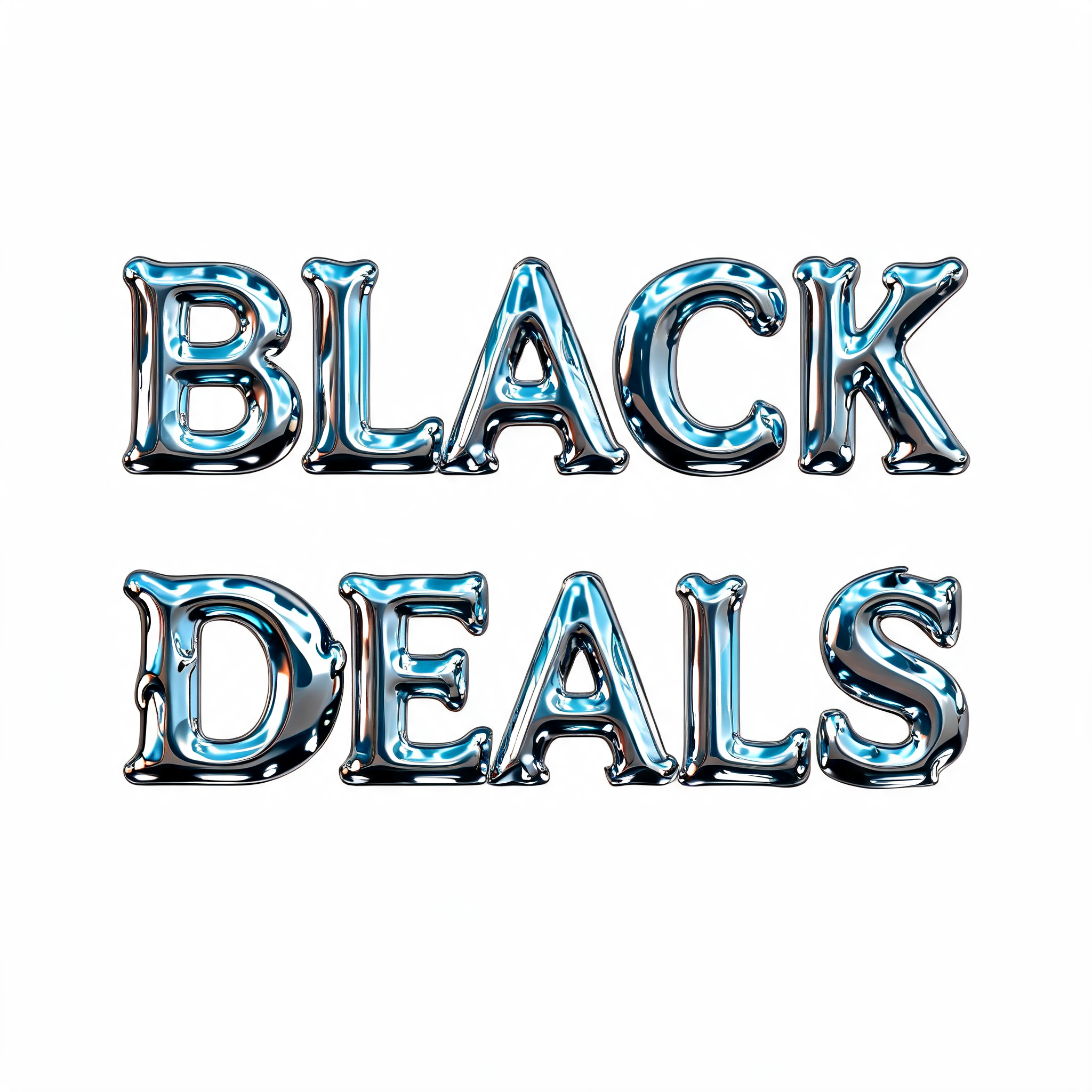 "BLACK
DEALS" — Cyberpunk Chrome | AI Text Effect Generator