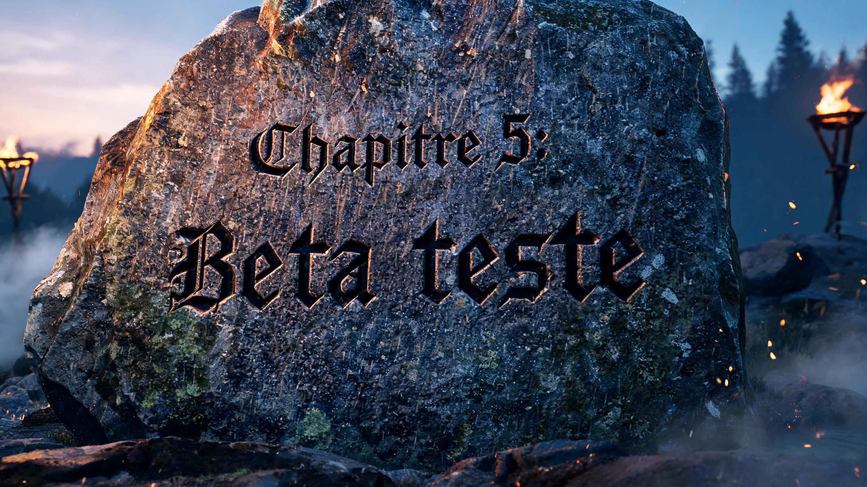 "Chapitre 5: Beta teste" — Viking | AI Text Effect Generator