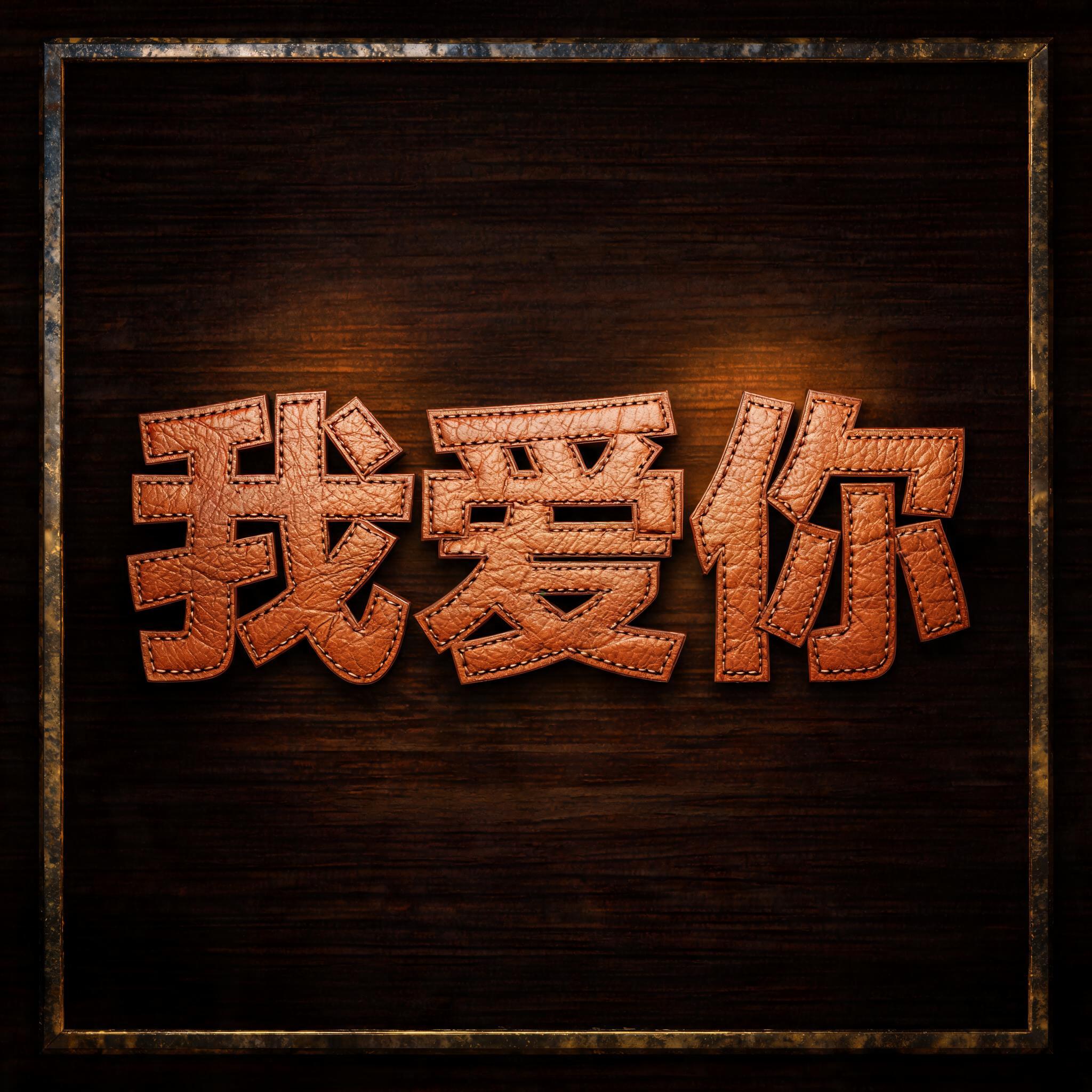 "我爱你" — Romantic Him | AI Text Effect Generator