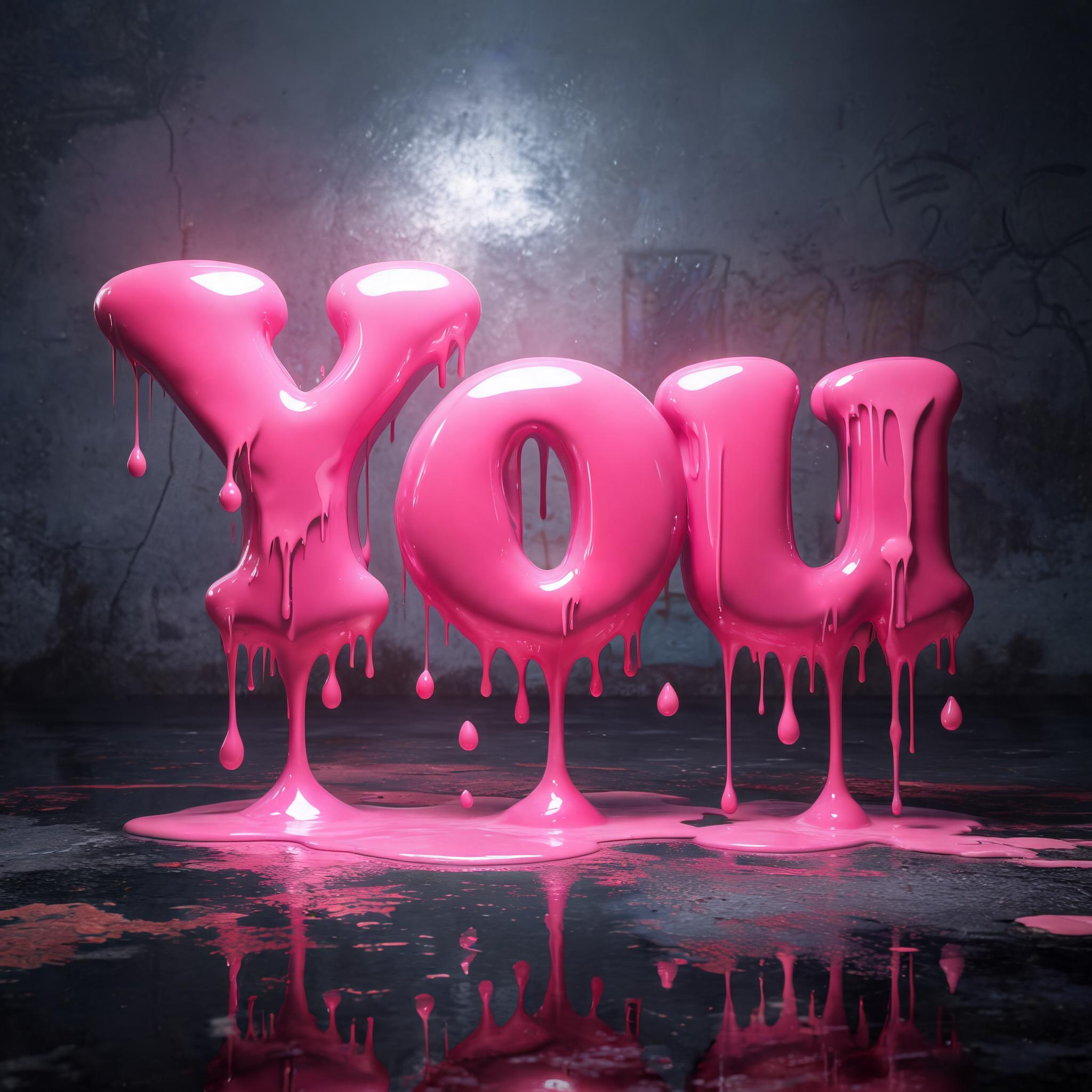"You" — Drip Font | AI Text Effect Generator