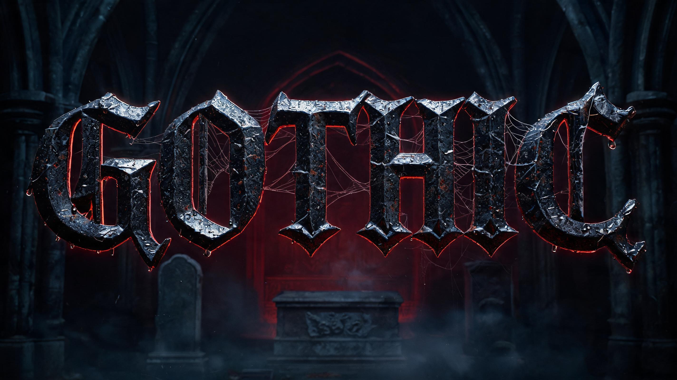 "Gothic" — Gothic Dark text effect
