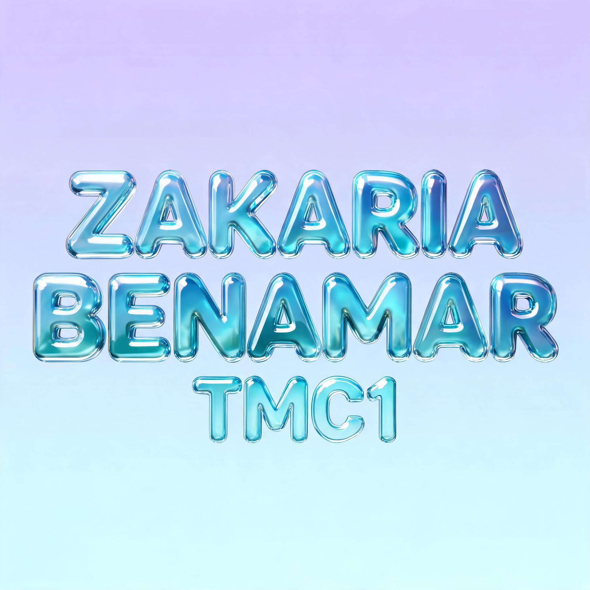 "ZAKARIA BENAMAR TMC1" — Glass Liquid | AI Text Effect Generator